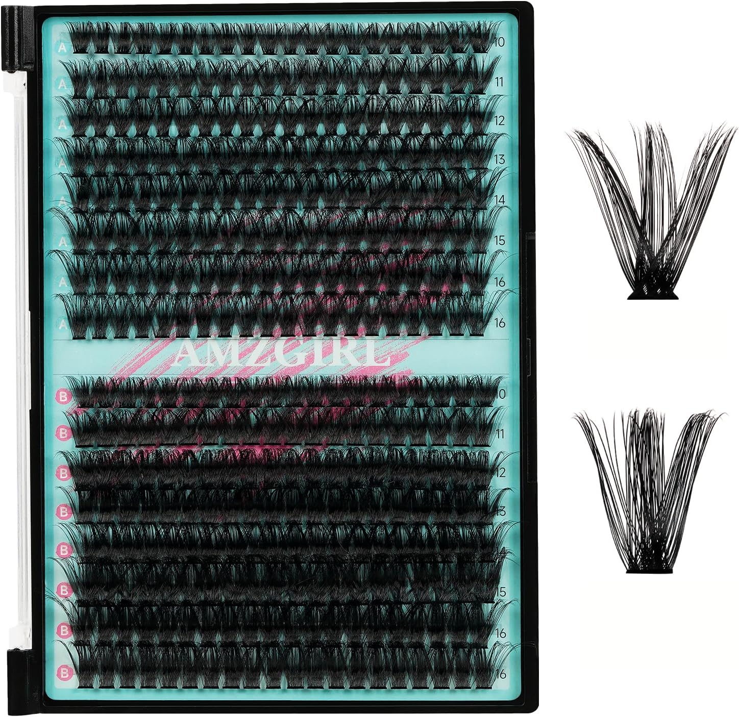 Lash Clusters 320Pcs 70D 90D Eyelashes Cluster D Curl Individual Wispy Lashes Cluster for DIY Cluster Eyelash Extensions at Home for Beginners (Mix10-16Mm) image number 2