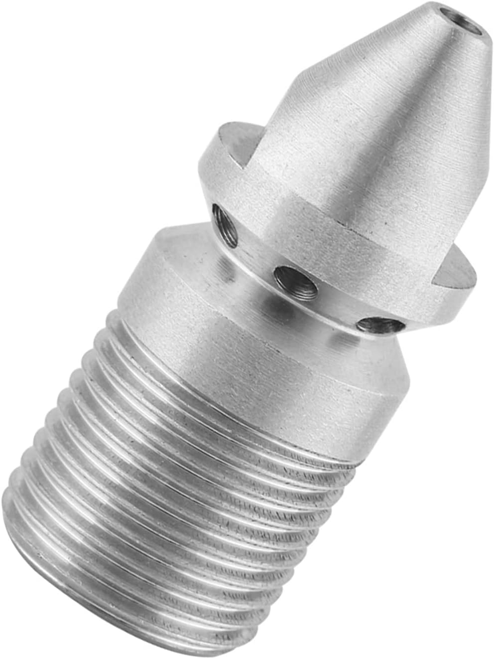 S04 Stainless Steel Sewer Jet Cleaning Nozzle with 3/8BSP Male Thread for Drain and Pressure Pipe image number 4