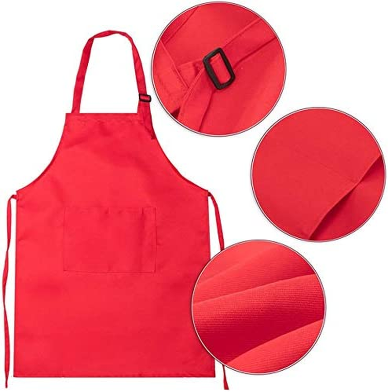 8-Piece Children'S Apron and Chef Hat Set, Adjustable, with 2-Pocket Kitchen Apron Apron image number 6