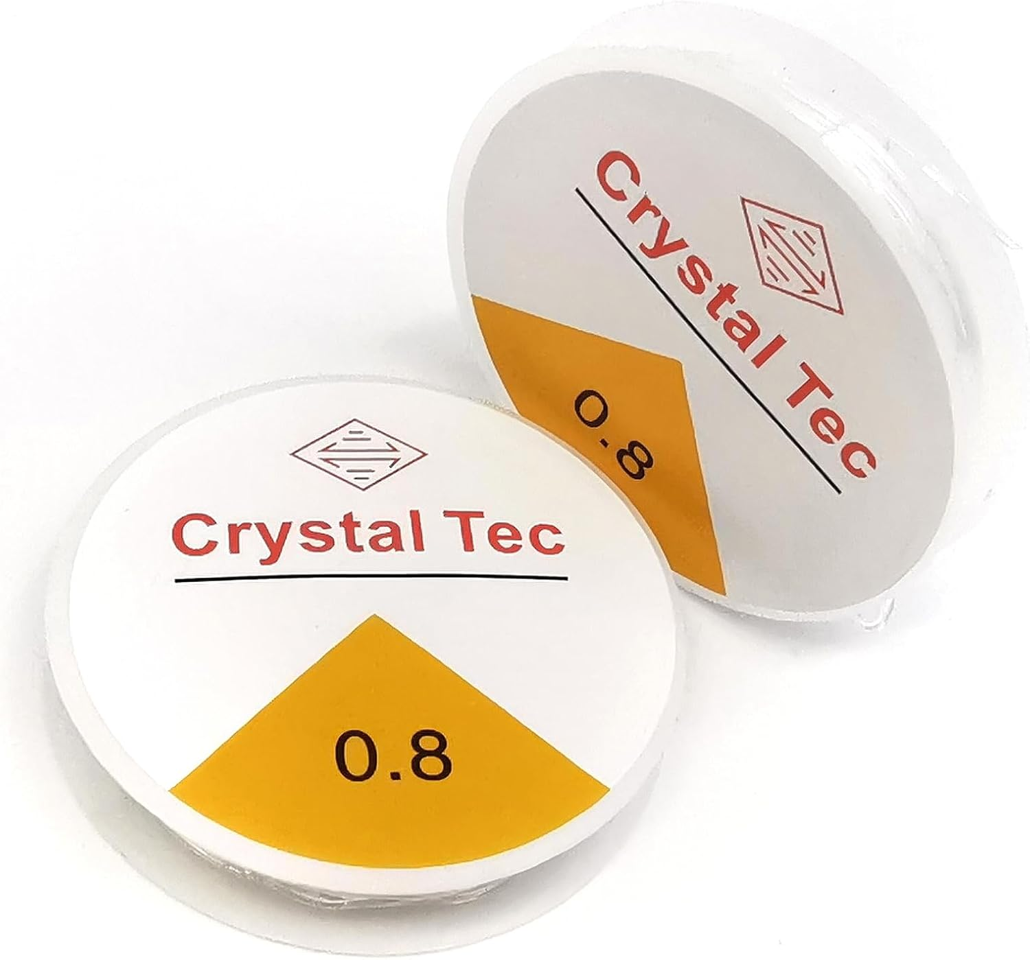 YUESUO Elastic String, Multi-Specification Stretchy Crystal String, Clear Elastic Beaded Cord for DIY Bracelet, Beading and Jewelry Making, Crystal Elastic String for Craft Beads (0.8Mm - 2Roll*8M)