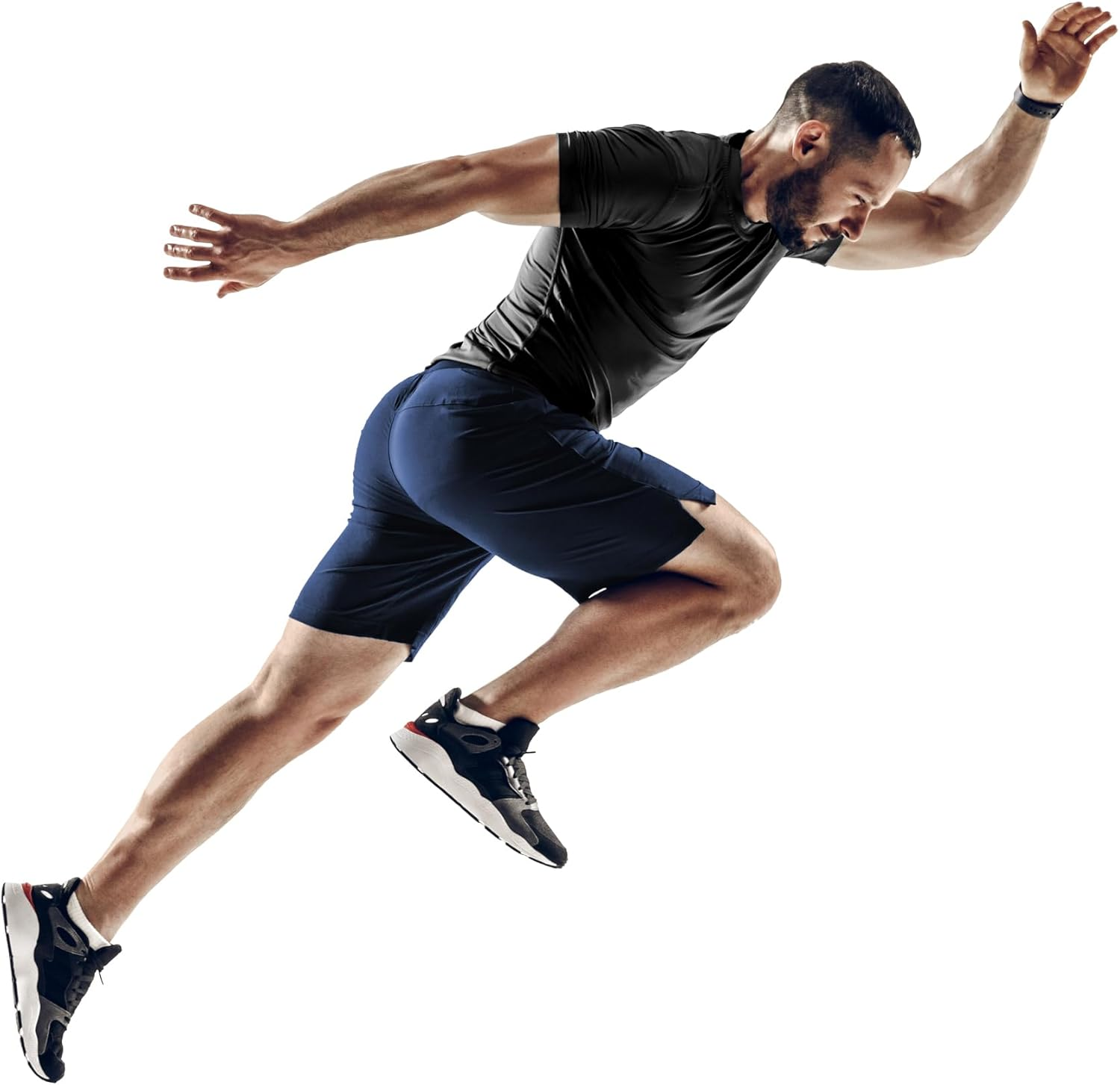 TELALEO 3 Pack Men'S Quick Dry Short Sleeve Compression Shirts Workout Sport T-Shirts Baselayer image number 5