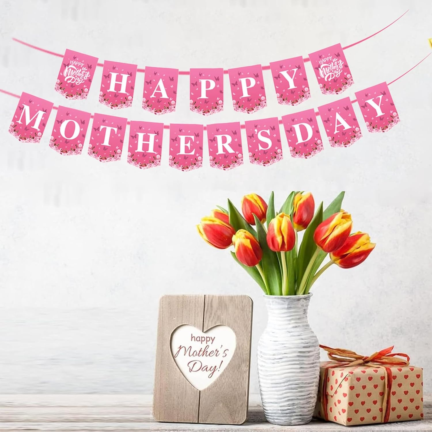 Happy Mother&rsquo;S Day Banner Happy Mom Day Colorful Decorations Home Party Supplies for Door Tree Window Hanging Decor image number 3