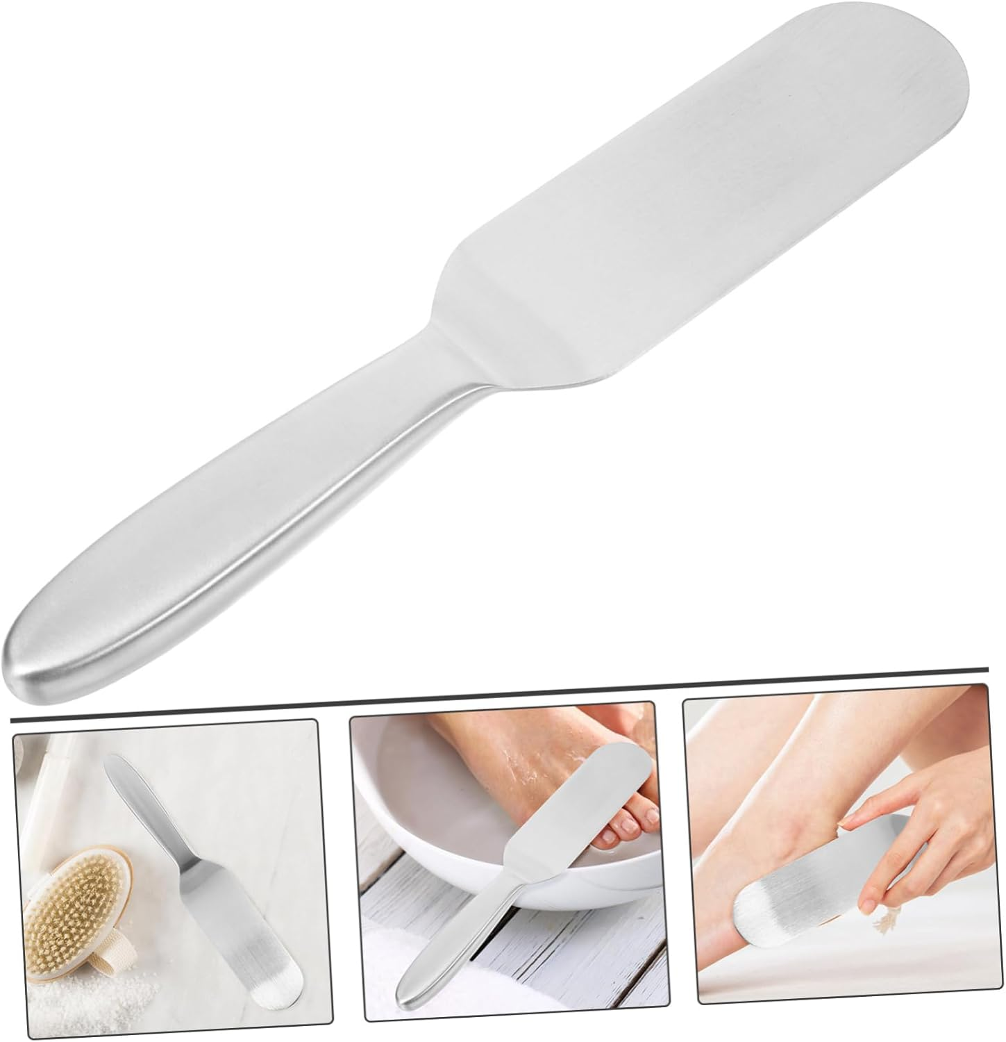 Healeved Stainless Steel Foot File Pedicure Tool Handle Dead Skin Remover for Feet image number 5