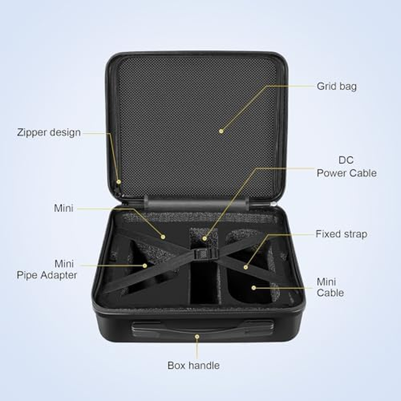 Jiawu Travel Case for Mini, Hard Case with Exact Cut Foam Hold for Mini Dish, DC Power Cable, Kickstand, Power Supply, Mini Outdoor Carrying Case image number 6