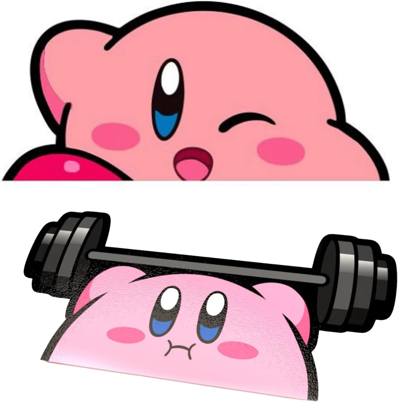 Rawan Fresh Car Stickers - Anime Pink Vinyl Sticker, Peeking Car Decals, Funny Stickers - Waterproof Bumper Stickers for Cars, Truck, Motorcycle, Wall, Window and Laptop. image number 4