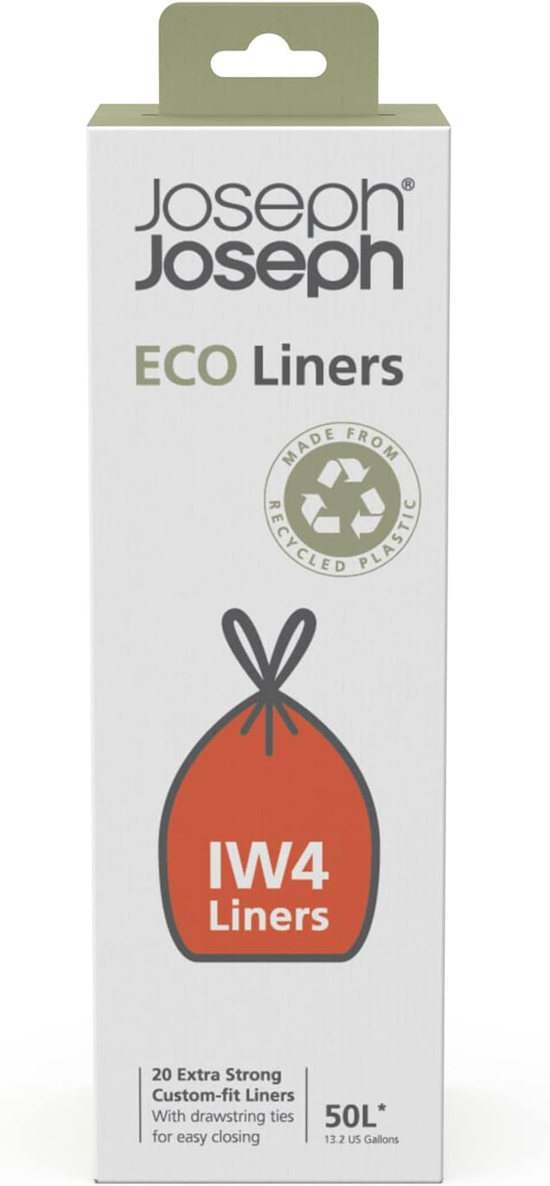 Joseph Joseph IW4 50L Eco Liners Recycled Bin Liners (20 Pack) - Grey image number 6