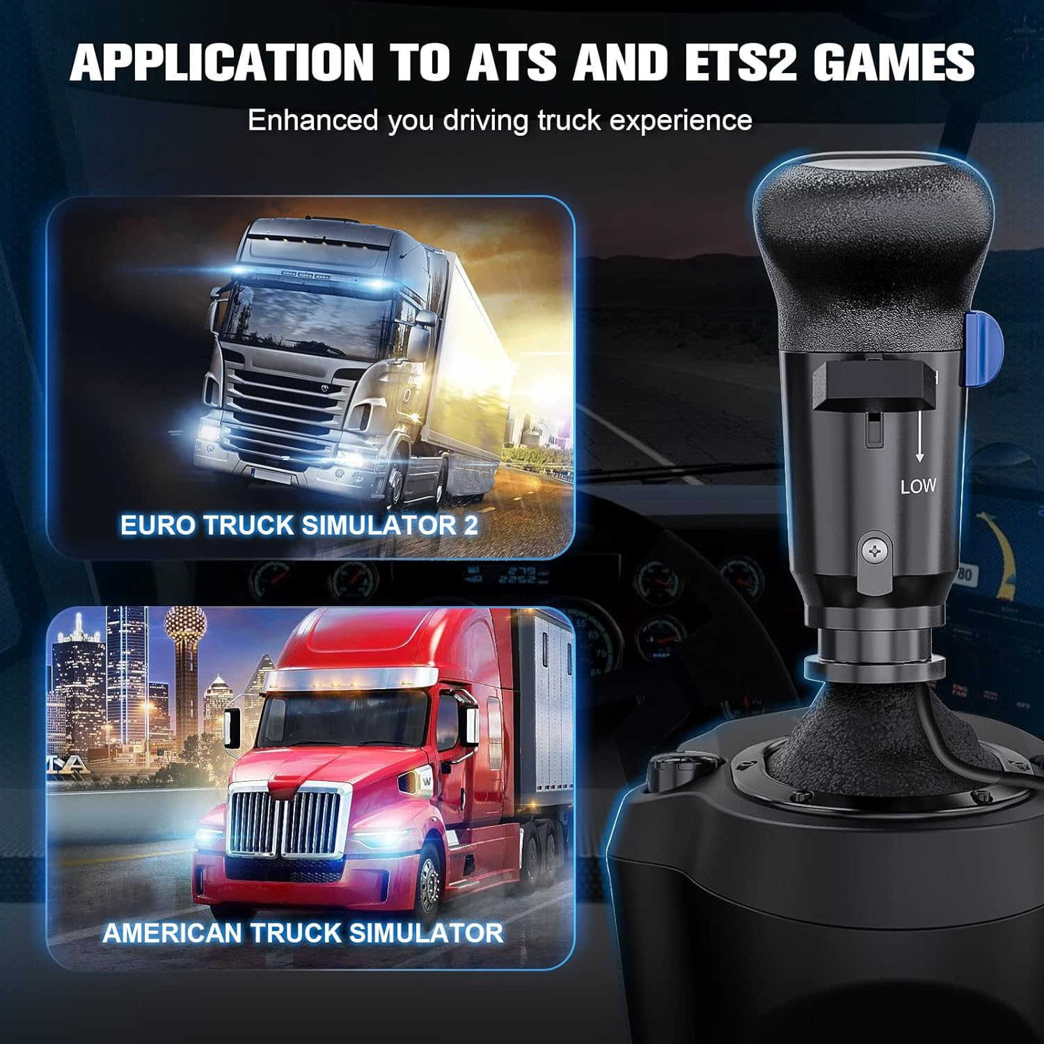 USB Gearshift Knob from a Man Truck ATS ETS for Logitech G29 G27 G25 THRUSTMASTER TH8A QH Gearshift Shifter Knob for ATS ETS2 Games AI PC image number 5