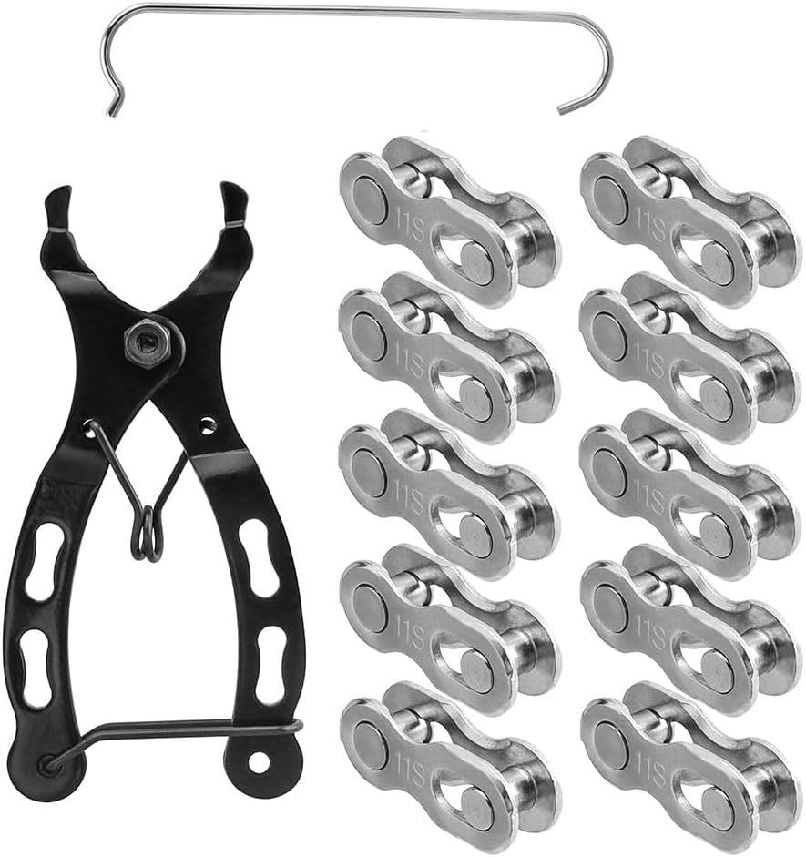 Yakamoz 10Pairs Quick Reusable Bike Chain Master Link 11 Speed Chain Joint Connector with Bike Chain Plier for Speed Chains Repair Tool Kit image number 3