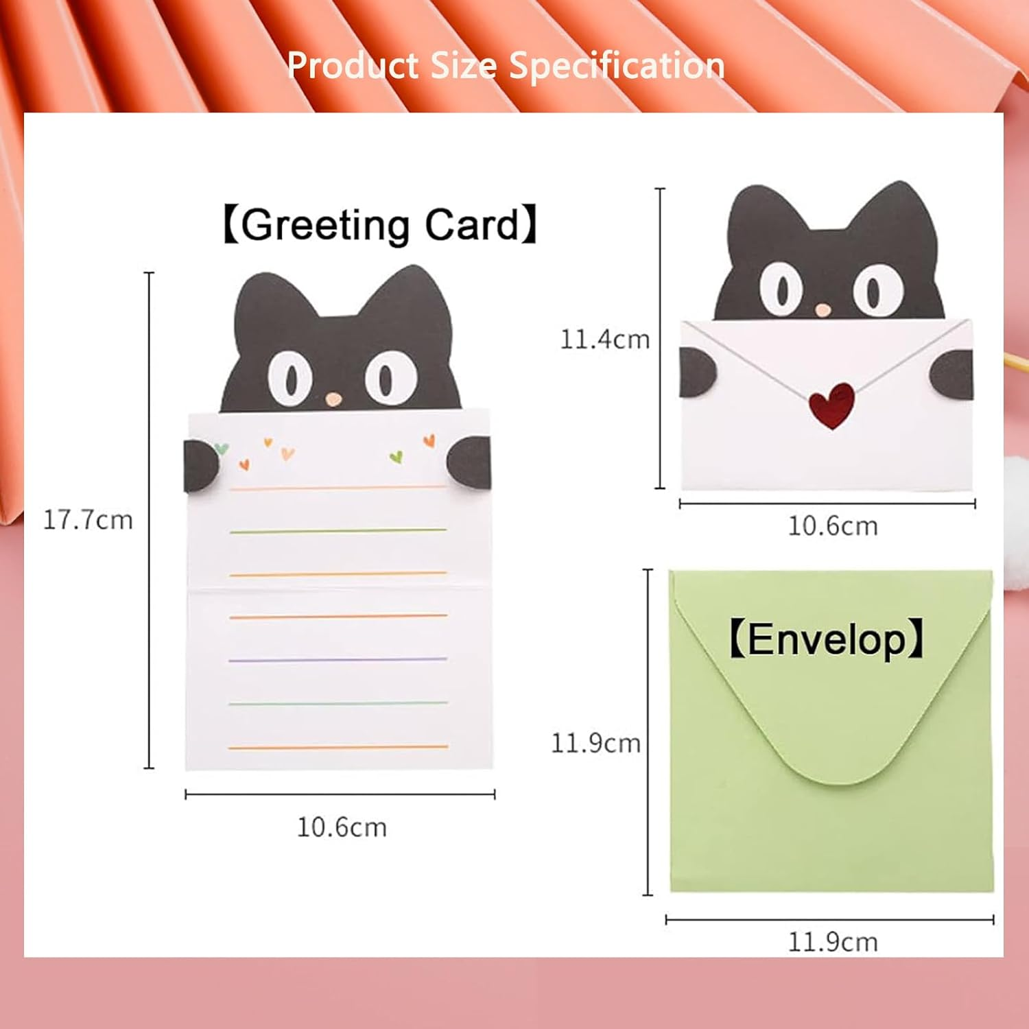 18 Pieces Cute Animals Greeting Cards Assortment Cartoon Animals Greeting Card, Cute Memo Card Lovely Message Card Business Card Thank You Card Birthday Card Mothers Day Card Letter Writing Card Invitation Card Cartoon Child with Envelopes image number 6