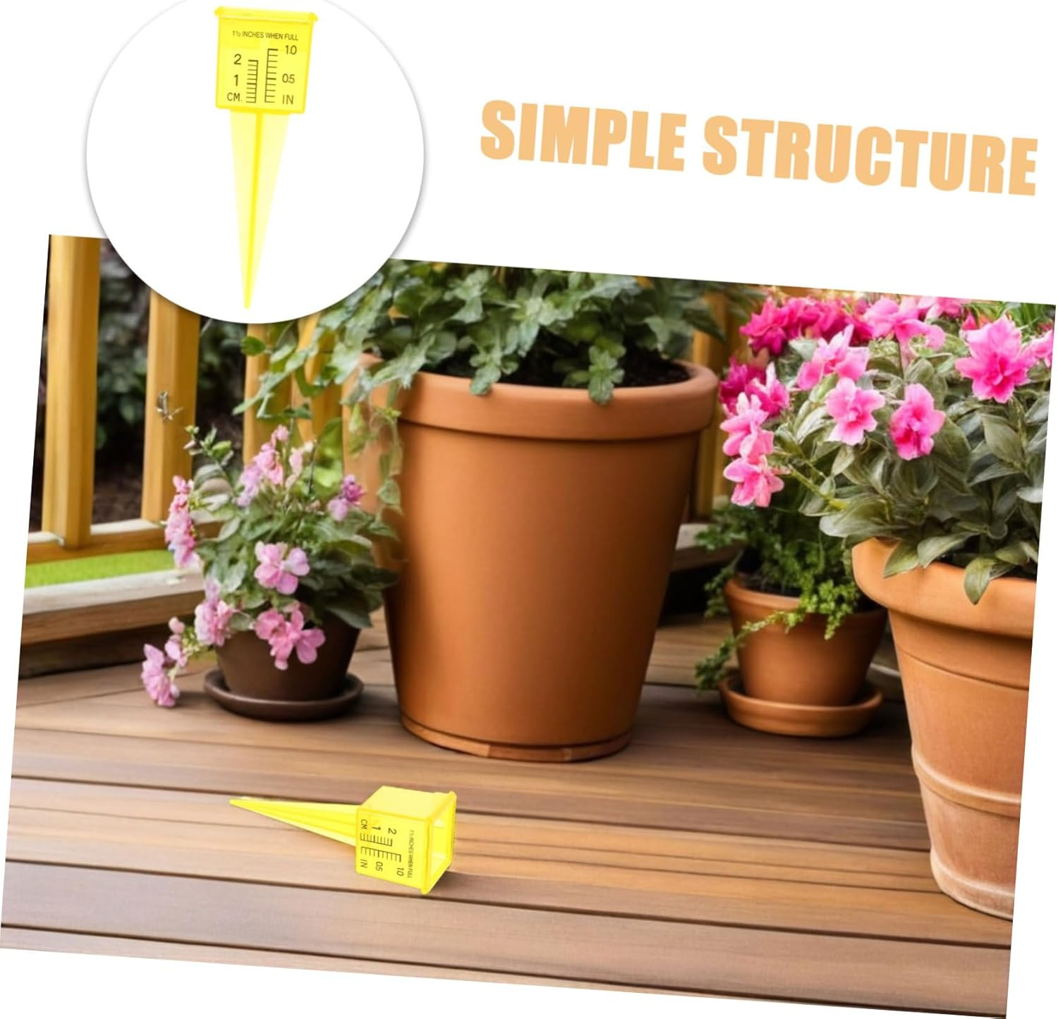 20Pcs Wide Mouth Rain Gauge for Garden Dual Scale Outdoor Water Measuring Tool for Lawn Sprinkler and Rainfall Monitoring Landscape Irrigation image number 1