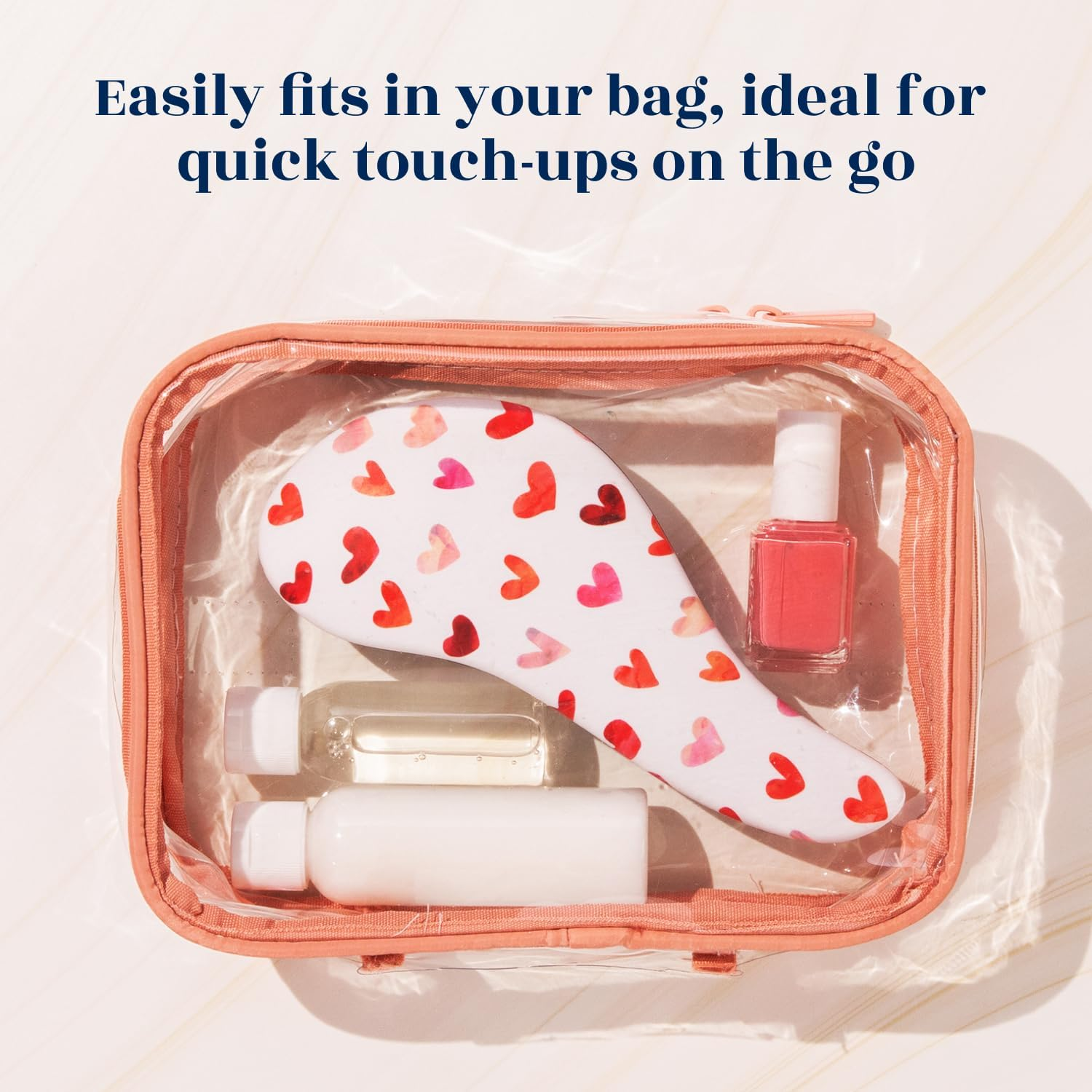 Crave Naturals Glide Thru Detangling Hair Brush for Adults and Kids Hair - Detangler Brush for Curly, Straight, Wet or Dry Hair - Hairbrush for Men and Women - Pink Hearts image number 4