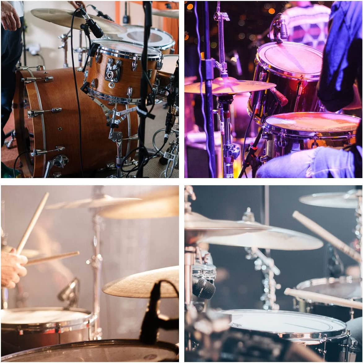 Drumstick Container Bag, Drum Stick Holder Drumstick Nylon Bag for Drum Set Clamp on Stick Holder Bag Container(Black) - Black image number 3