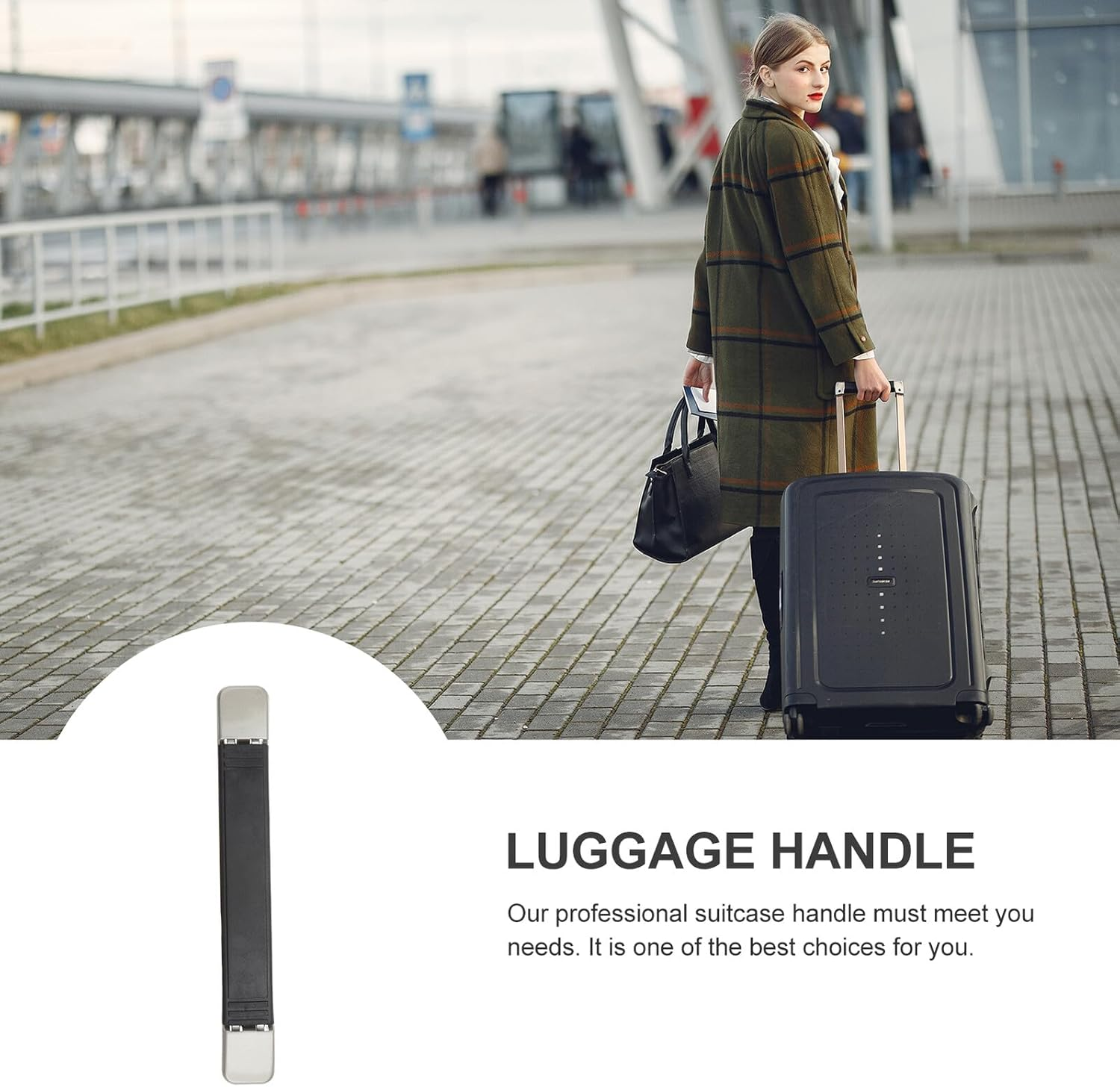 Didiseaon Suitcase Carrying Handle Replacement Strap Sturdy Travel Luggage Case Handle Grip for Suitcase Repair and Carrying Use image number 5