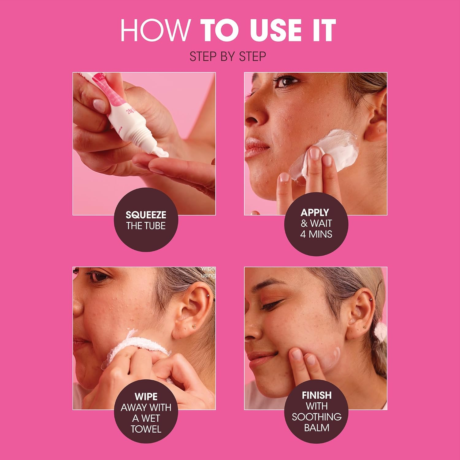 Nad'S Facial Hair Removal Cream and Soothing Balm, All Skin Types, Face Hair Remover, 28G image number 4