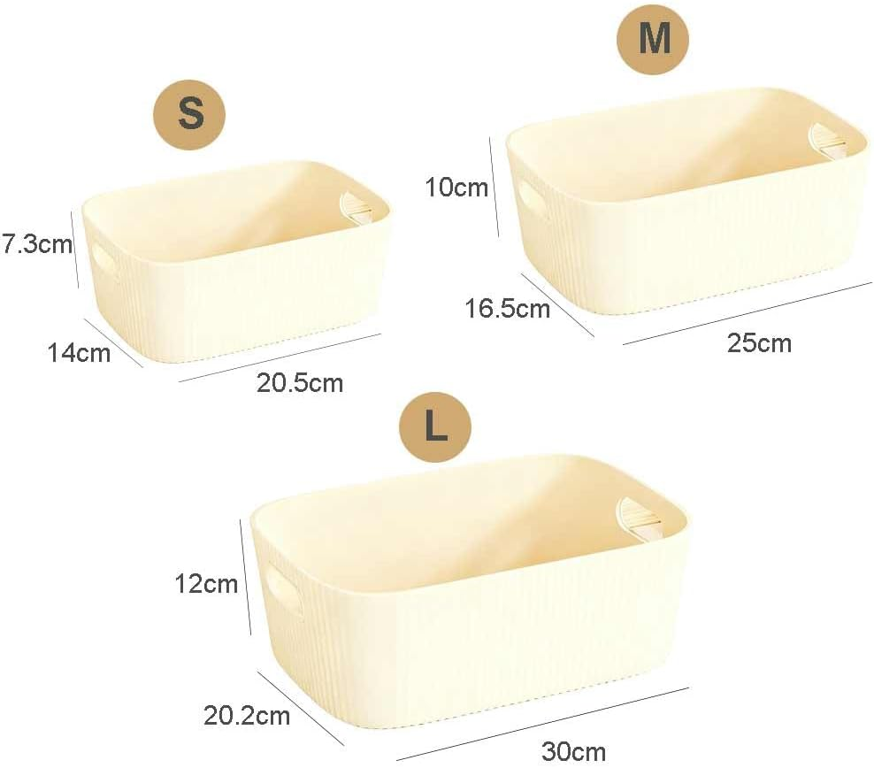 12 Pack Plastic Storage Bins Basket Toy Organizers and Storage Bins for Home Cupboard Kitchen Bathroom Office Pantry Organization image number 6