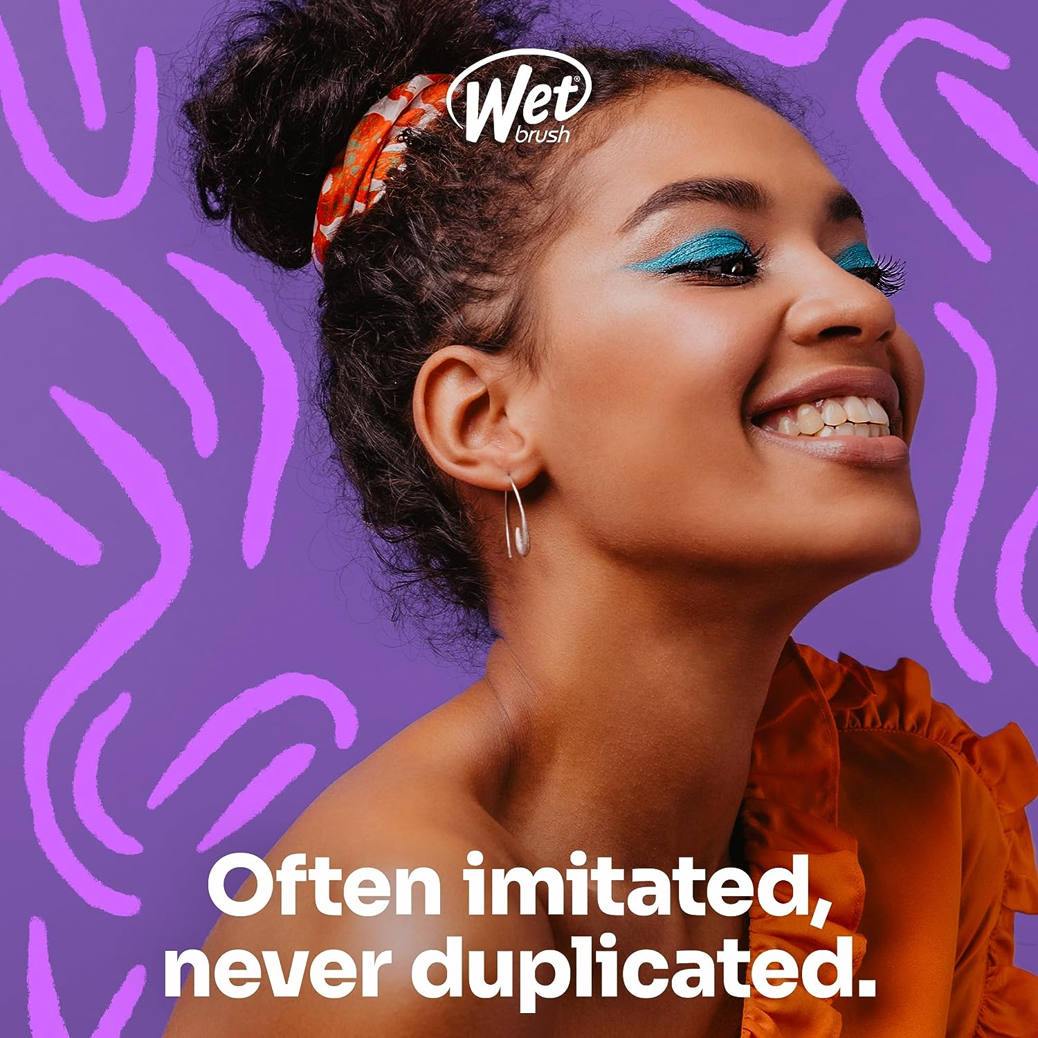 Wet Brush Mini Detangler Hair Brush Frost Kit, Ultra-Soft Intelliflex Bristles, Detangling Brush Glides through Tangles for All Hair Types (Wet Dry & Damaged), 1 Hairbrush & 3 Elastics - Elf Mini image number 6