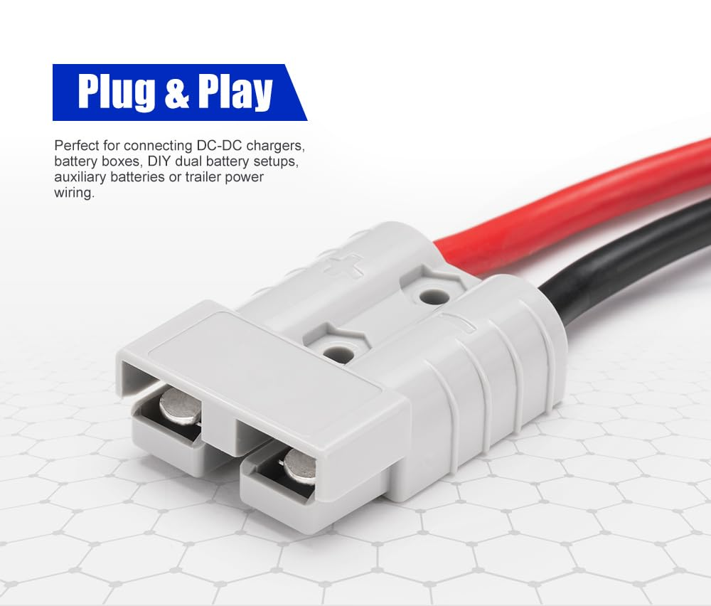 ATEM POWER 6M 50A Battery Extension Cable Anderson Plug - Quick Connector 8AWG Wiring Kit In-Line Fuse, for 4X4 Appliances image number 6