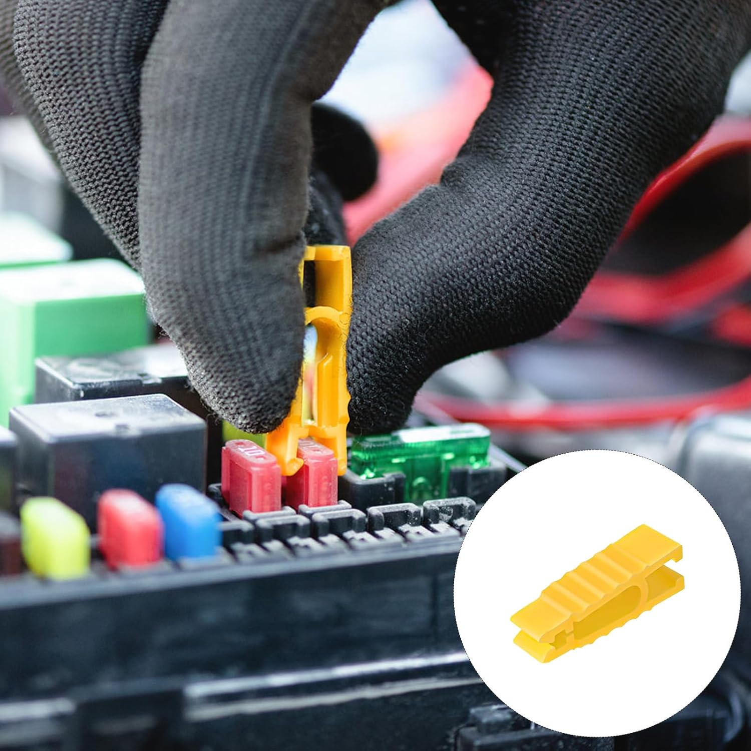 8 PCS Fuse Puller, Plastic Car Fuse Pull Tool, Automotive Glass Fuse Puller Fuse Extractor Tool for Car Motorcycle Truck Fuses image number 2