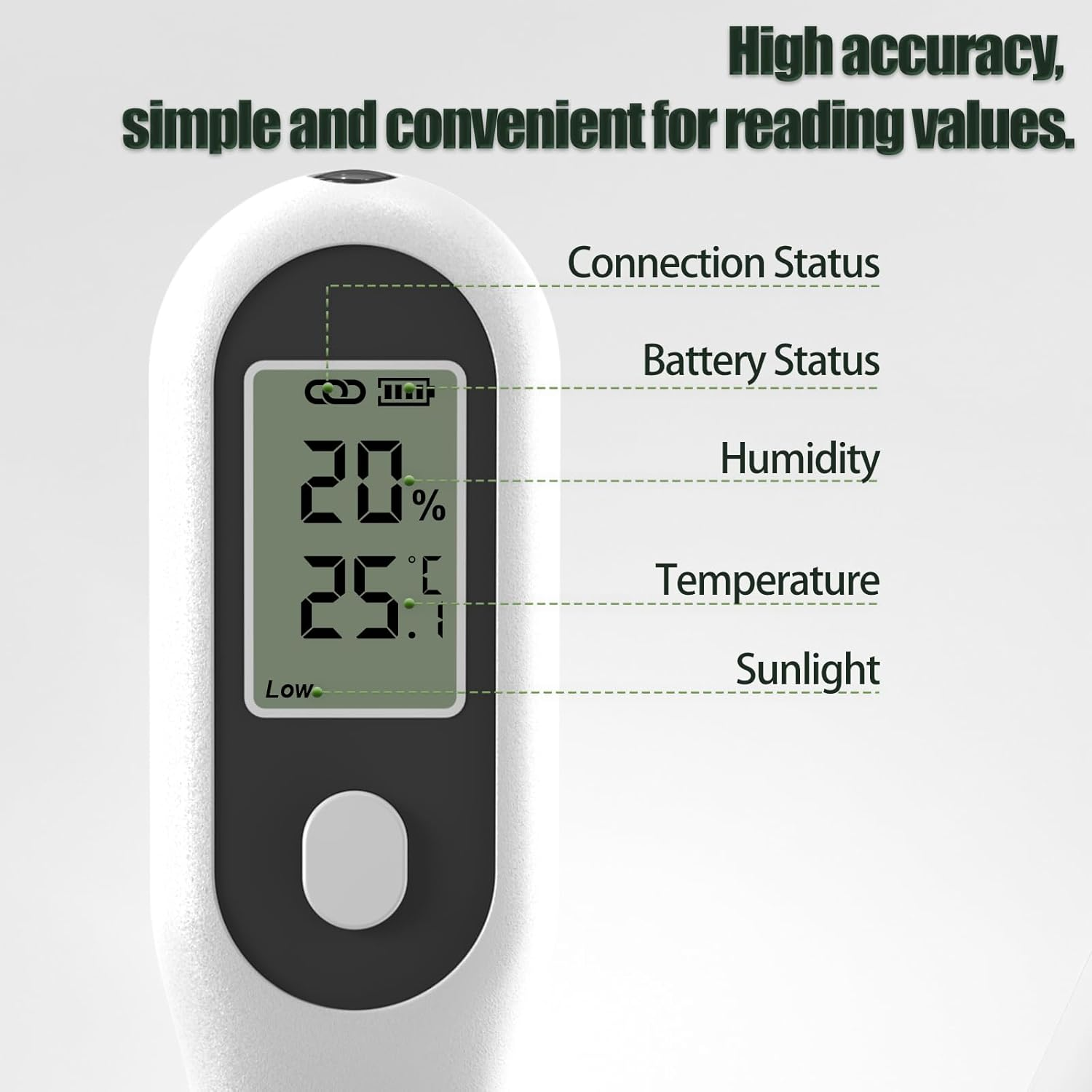 Zigbee Smart 3 in 1 Garden Soil Moisture Sensor, Temperature and Light Monitor, Compatible with Tuya Smart App and Home Assistant (2PCS Soil Meters) image number 4