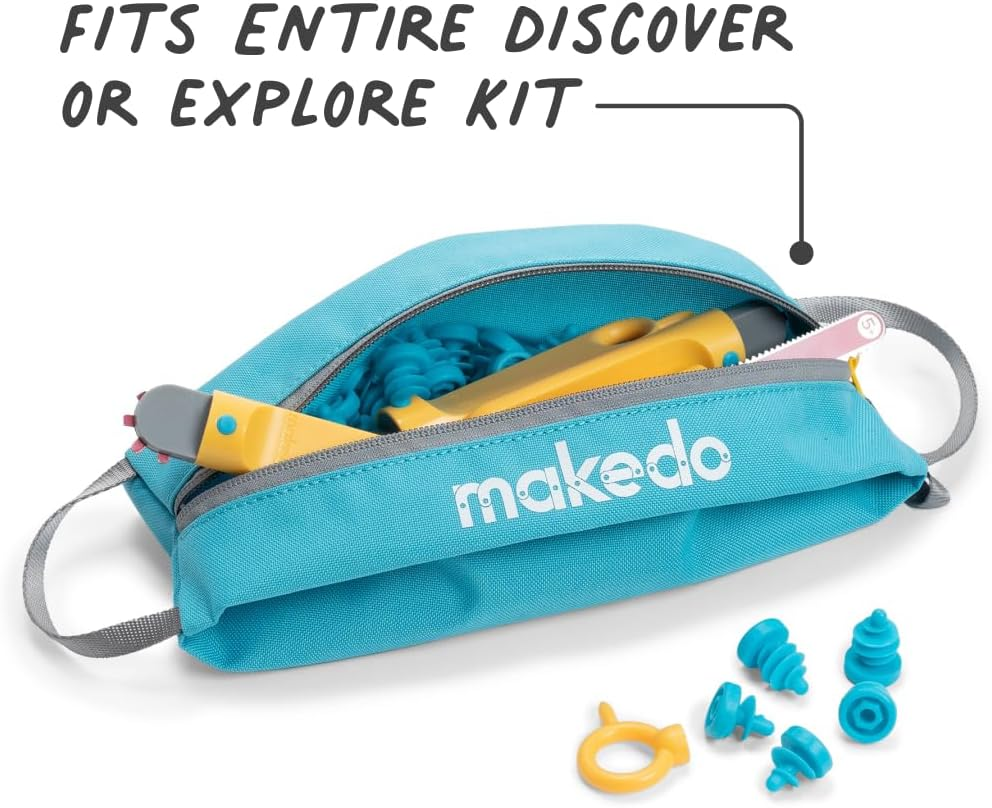 Makedo Tool-Case | Stylish and Eco-Friendly Storage Solution for up to 300 Scrus or 20 Tools Ages and Versatile for Various Craft Supplies image number 6