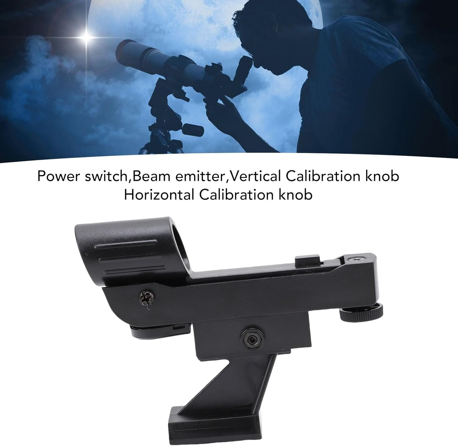 XUMIUZIY Red Dot Finderscope, LED Dot Viewfinder with Brightness Adjustment for Astronomical Telescopes, Compatible with 80EQ SE SLT PS Series image number 1