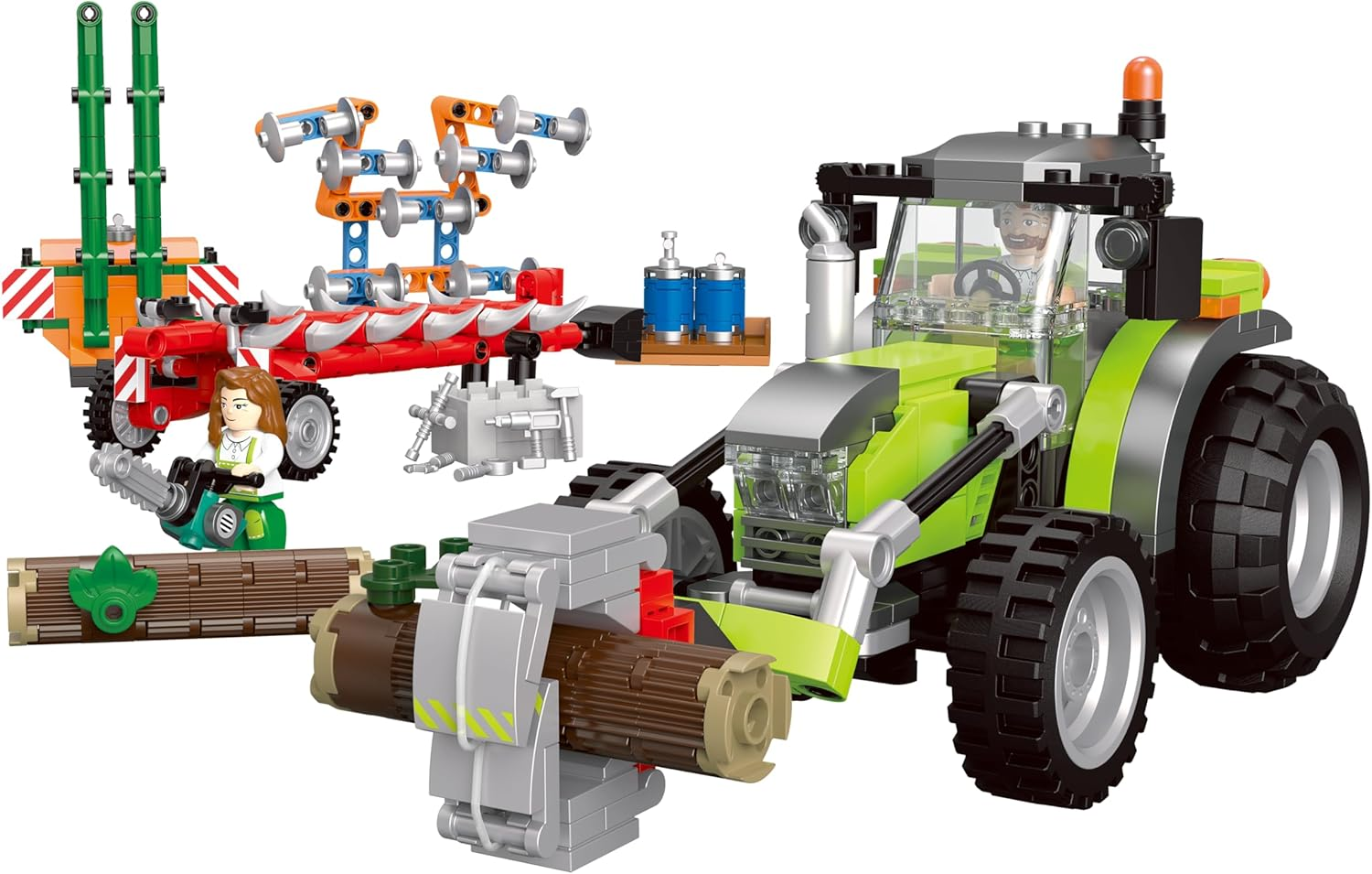 Bluebrixx Play 107743 Pizza Delivery Made of Clamping Blocks with 135 Building Elements image number 4