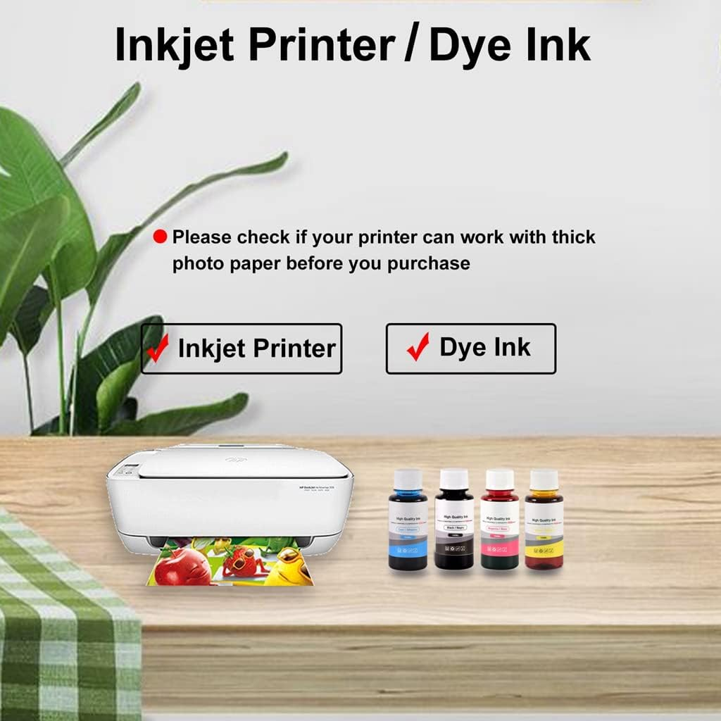 INKUWAY Magnetic Photo Paper A4 Gloss 10 Sheets Glossy Finish Thick Manget Printable for Inkjet Printers Home and Office image number 5