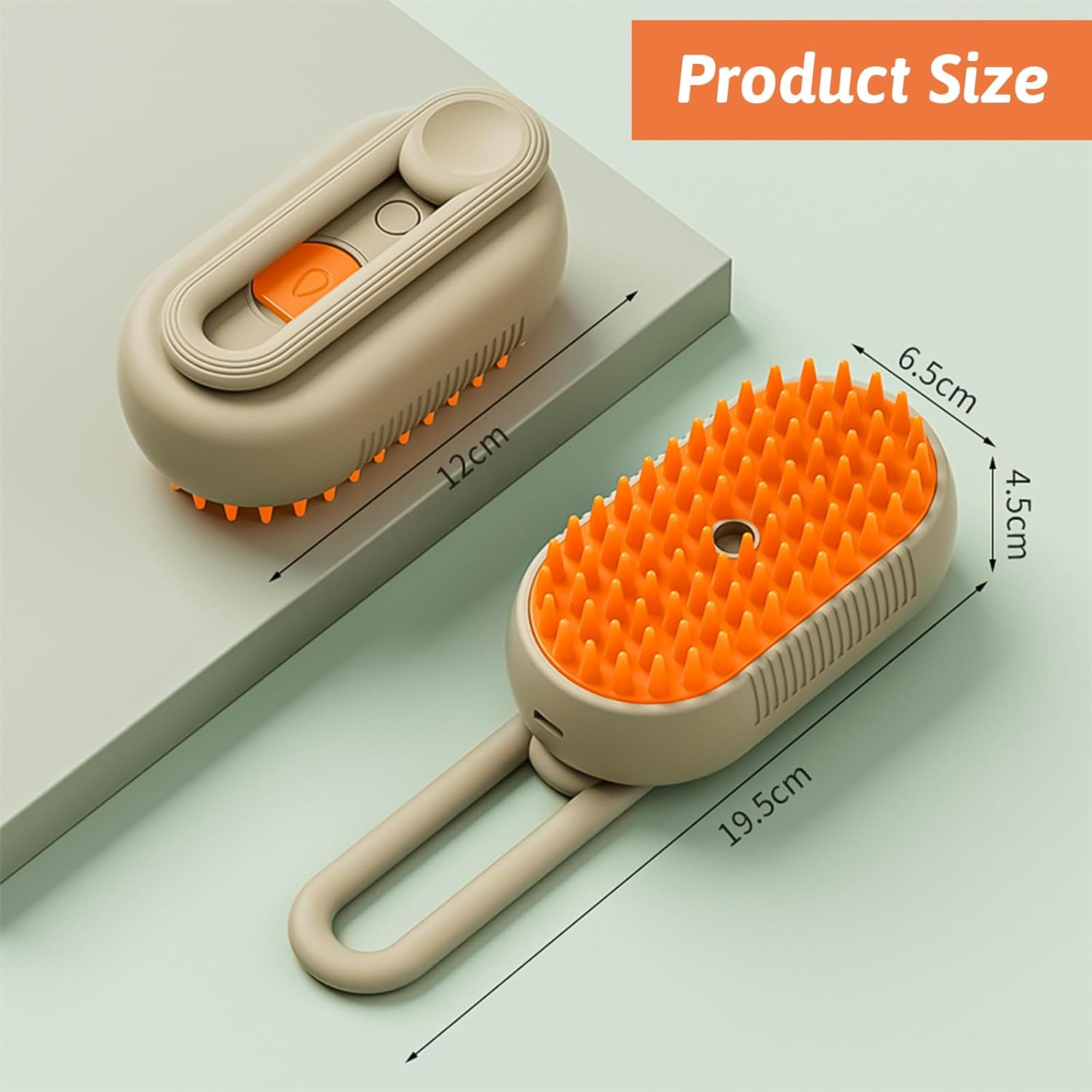 Cat Brush with Steam, Versatile Steam Brush Cat, Beauty Massage Steam Brush Dog, Spraying 3-In-1 Water Cat Brush, Pet Spray Massage Comb for Massage and Care (Latin Coffee Colour) image number 4