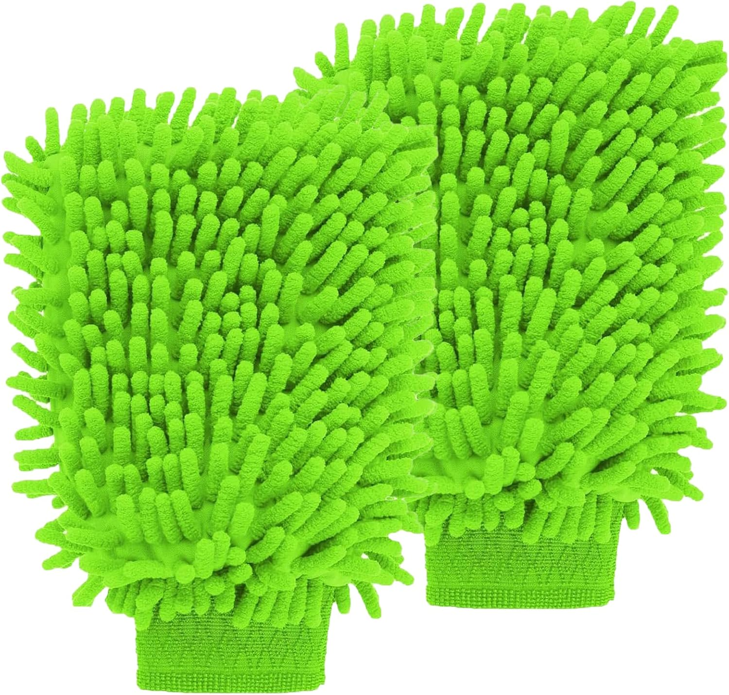 2 Pcs Car Wash Mitt, Wash Mitt for Car Washing, Car Wash Sponge, Car Sponges for Washing Car Sponges for Washing Super Absorbent Car Cleaning for Home Dusting (Green) image number 3