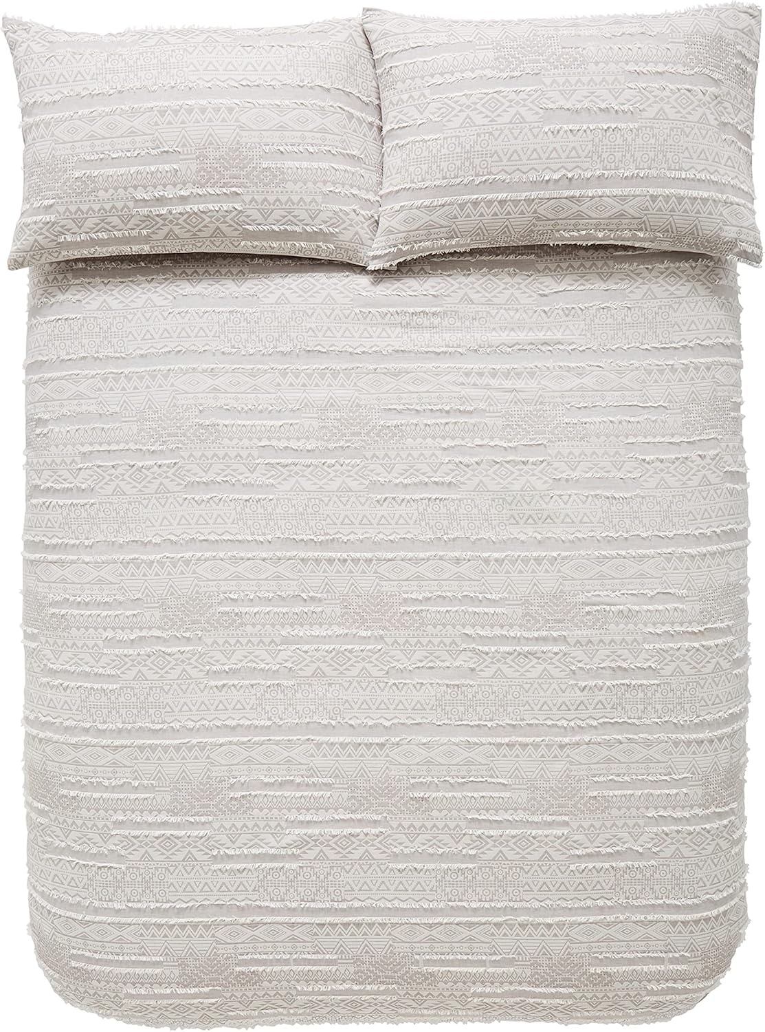 Pineapple Elephant Bedding Enola Aztec Cotton Super King Duvet Cover Set with Pillowcases Grey image number 3