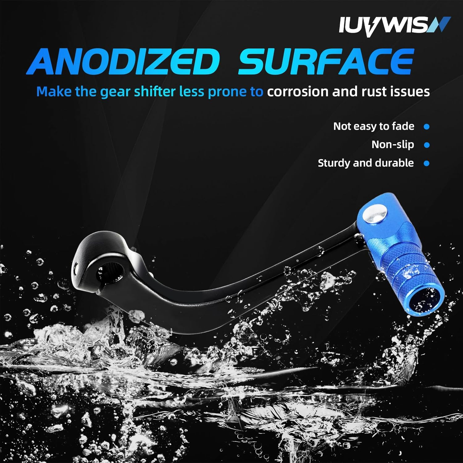 IUVWISN Motorcycle Folding Gear Shifter Shift Lever CNC for Grom MSX 125 2013-2024 Grom Clone Boom Vader 125 BD125 SR6 Blue