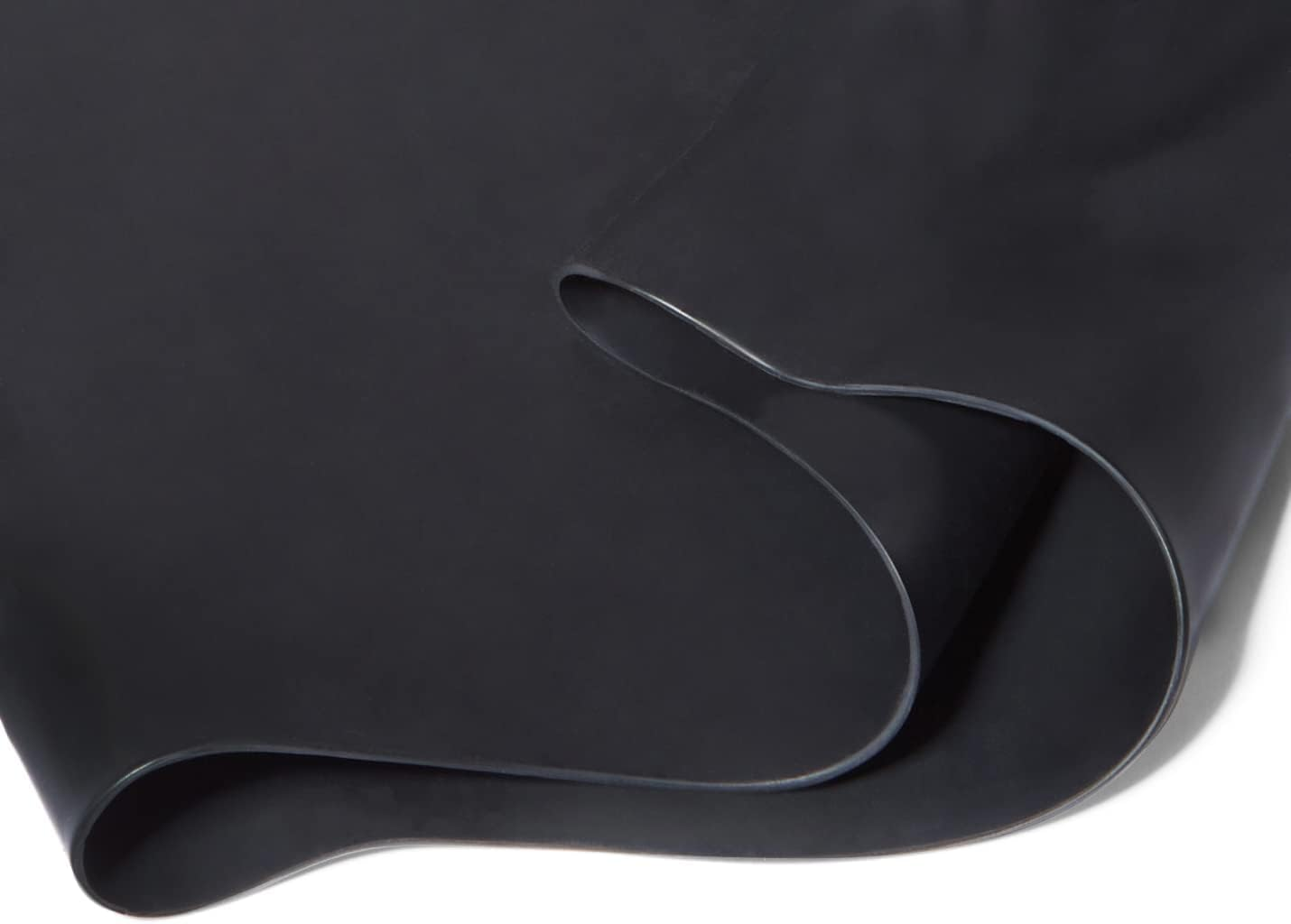 Amazon Basics Wrinkle Free Silicone Unisex Swim Caps Black, 1-Pack image number 4