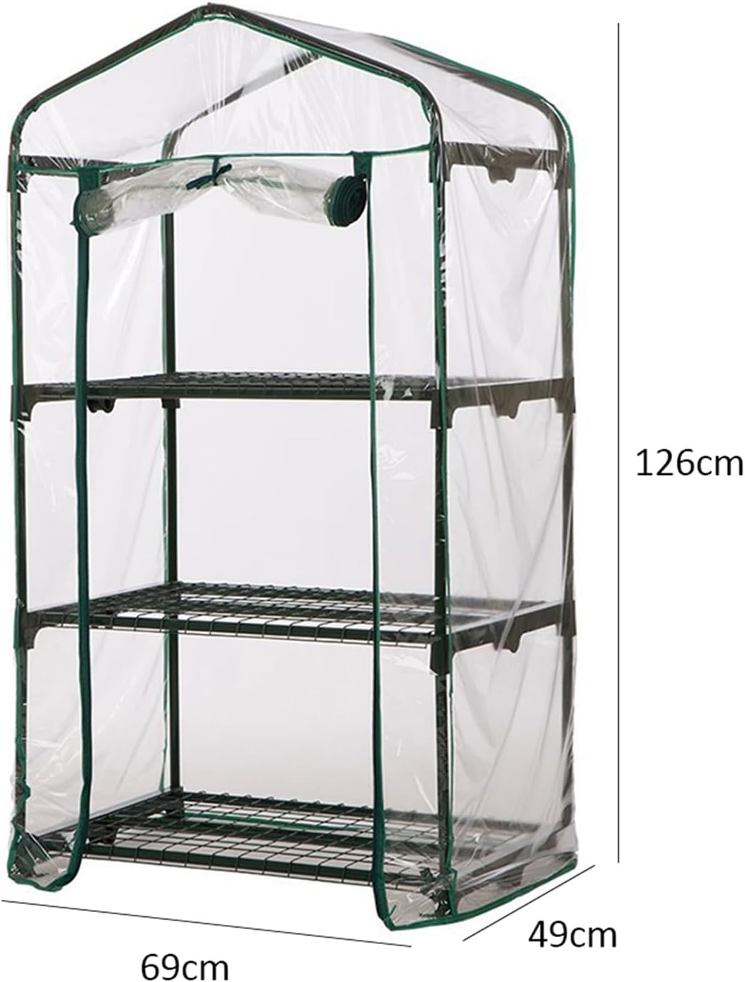3/4/5 Tier Small Greenhouse Cover, Reinforced PVC Small Greenhouse Tent, Garden Grow House, Transparent Waterproof Hot House, Replacement Cover for Plants,Vegetables, Flowers, Seedlings