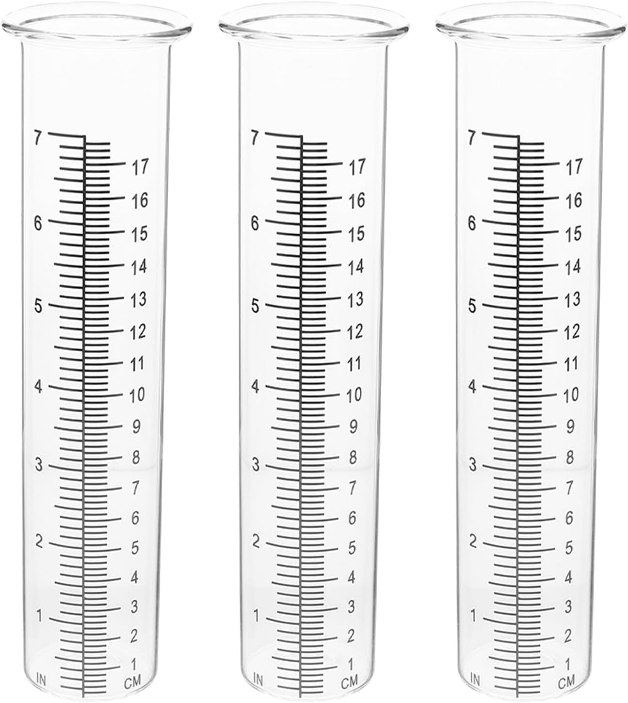 Angoily 3Pcs Freezeproof Rain Gauge Clear Scale with Large Numbers Crack-Resistant Plastic Water Tubes for Garden Lawn Outdoor Use image number 4