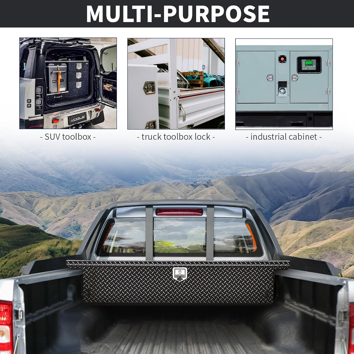 Loclink T-Handle Truck Tool Box Latch Replacement Kit 304 Stainless Steel Folding Lock with Keys,Truck Box, Trailer Door, RV, Camper, Storage Box, 124.5 * 121.2Mm image number 4