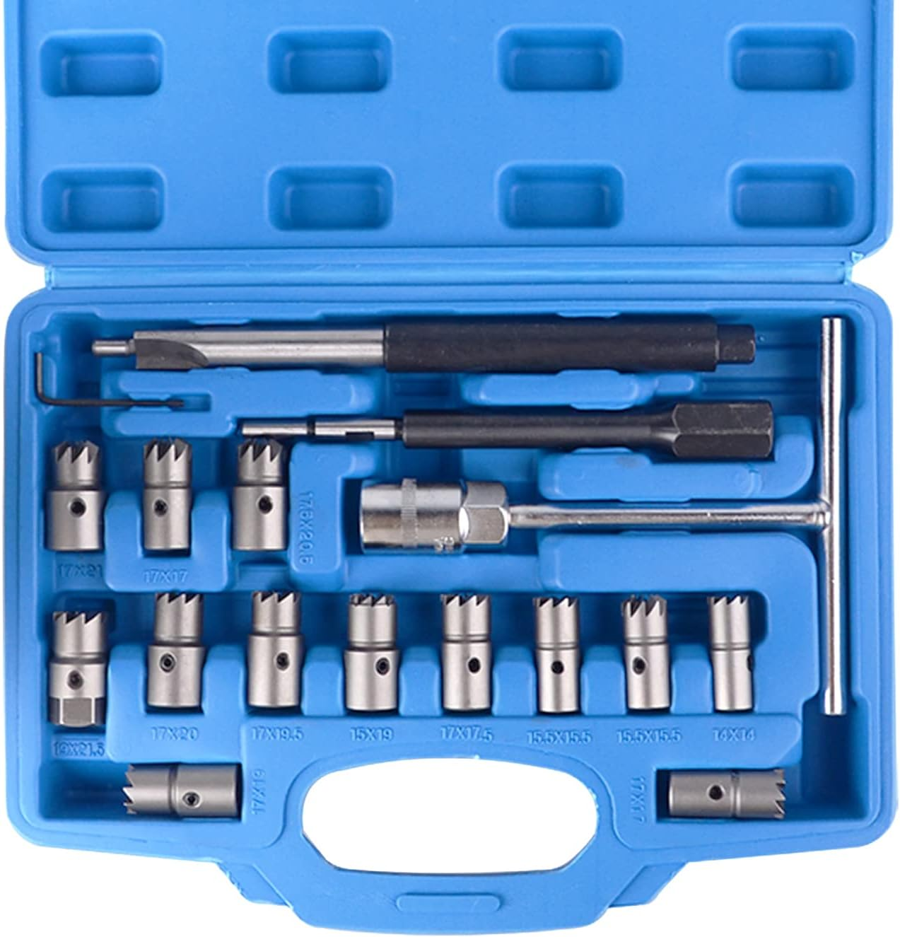 DAYUAN 17-Piece Diesel Injector Sealing Seat Tool Cutter Set Injectors Sealing Surfaces image number 2
