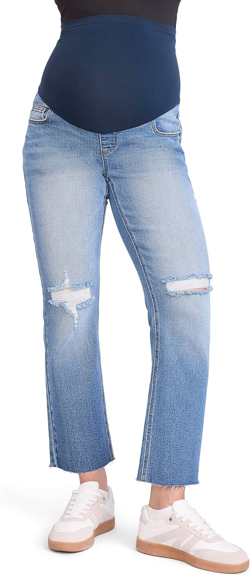 Motherhood Maternity Women'S Secret Fit over the Belly Slim Straight Leg Pregnancy Jeans