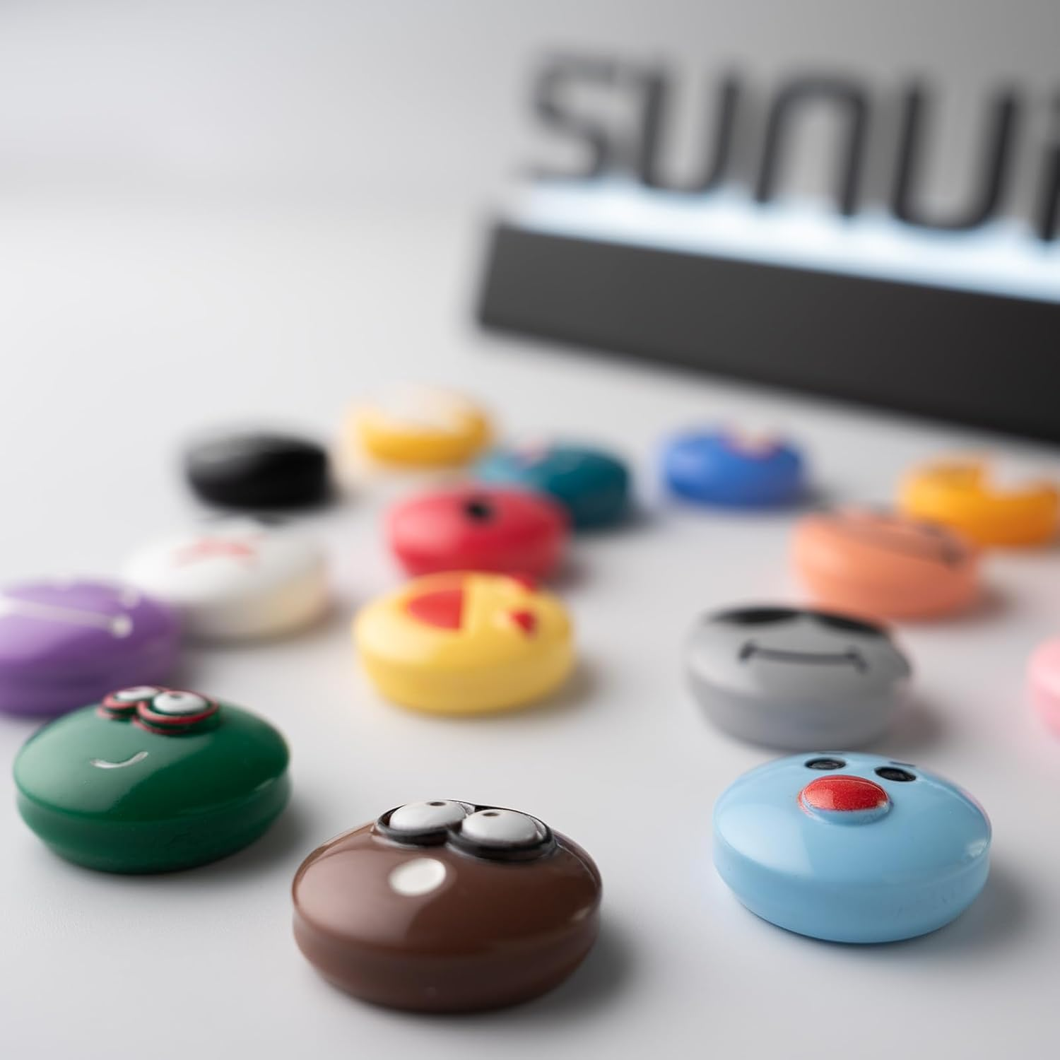 SUNURS 16 or 9-Pack 3D Emoji Fridge Magnets - Vibrant Resin Expressions with Strong Neodymium Magnets, Smooth Finish & Flat Back Design image number 2