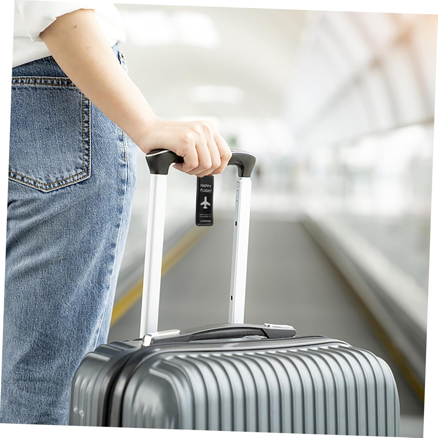 CATIEBYE 4Pcs PVC Luggage Tags Lightweight Travel Accessories for Easy Identification of Suitcases and Handbags Anti-Lost Labels image number 6