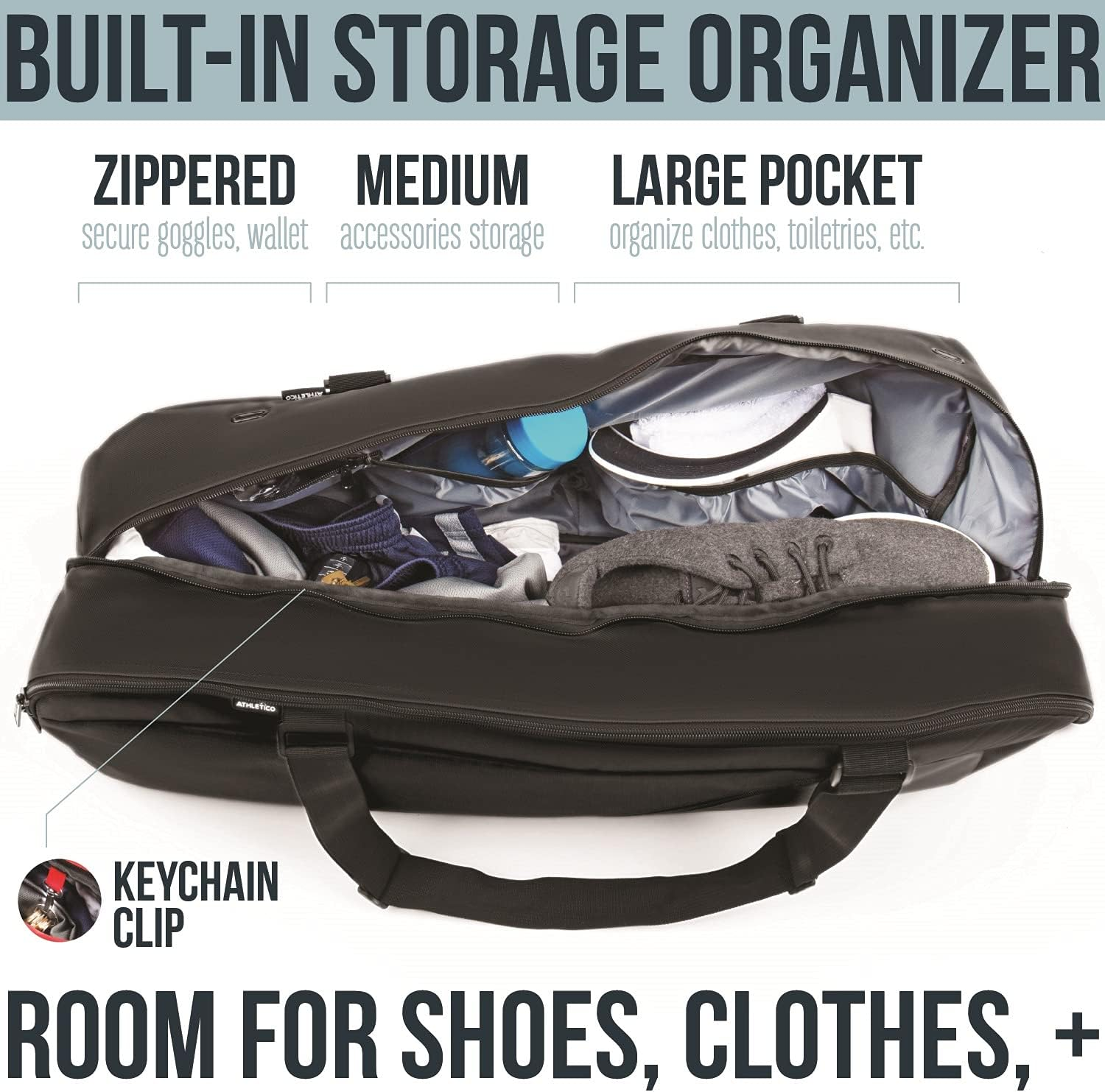 Athletico Tennis Bag and Racketball Bag - Tennis Bags for Women and Men to Hold Tennis Racket, Racquetball Racket, Pickleball Paddles and Other Equipment or Gear image number 2