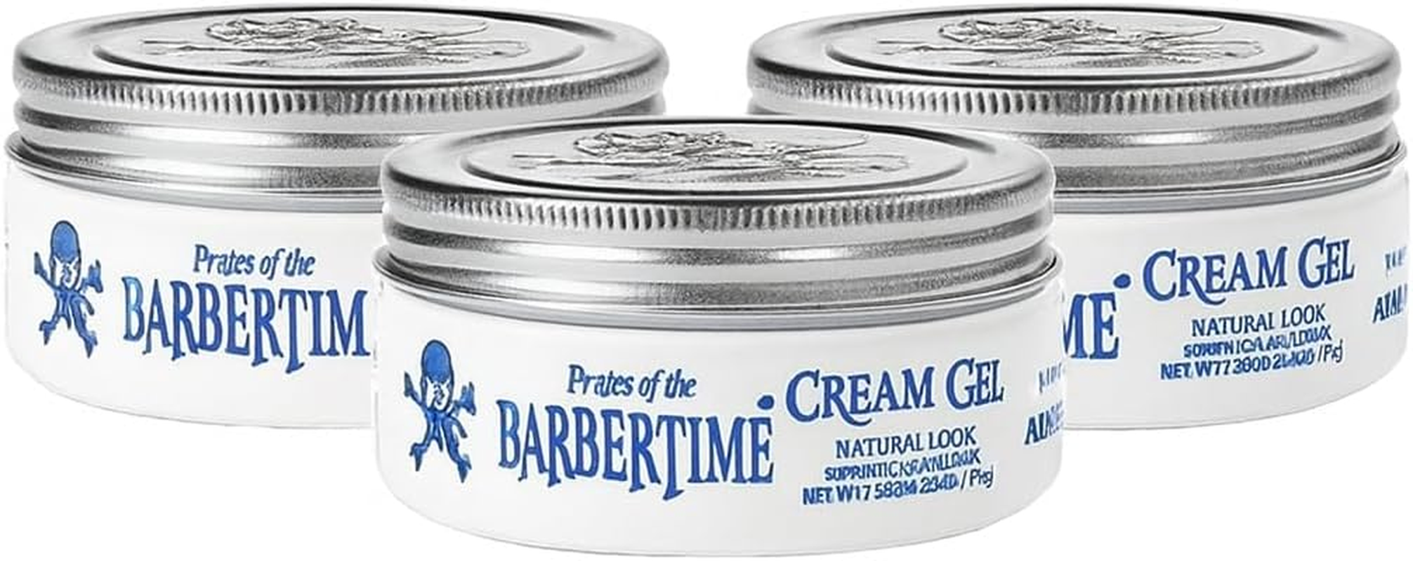 Barbertime Cream Gel (3 X 150 Ml) - Styling for Smooth Look & Soft Curls | Elastic Hold, Light Shine & Fresh Peppermint Fragrance | Water-Based & Residue Free - for All Hair Types image number 3