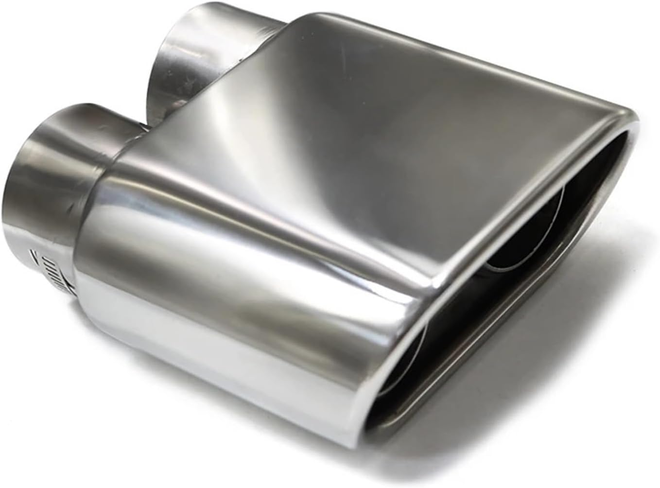 1 Pcs Double Inner Exhaust Tip 304 Stainless Steel Exhaust Tip Square Muffler Tips Compatible for Universal Car 60Mm Nozzle image number 3