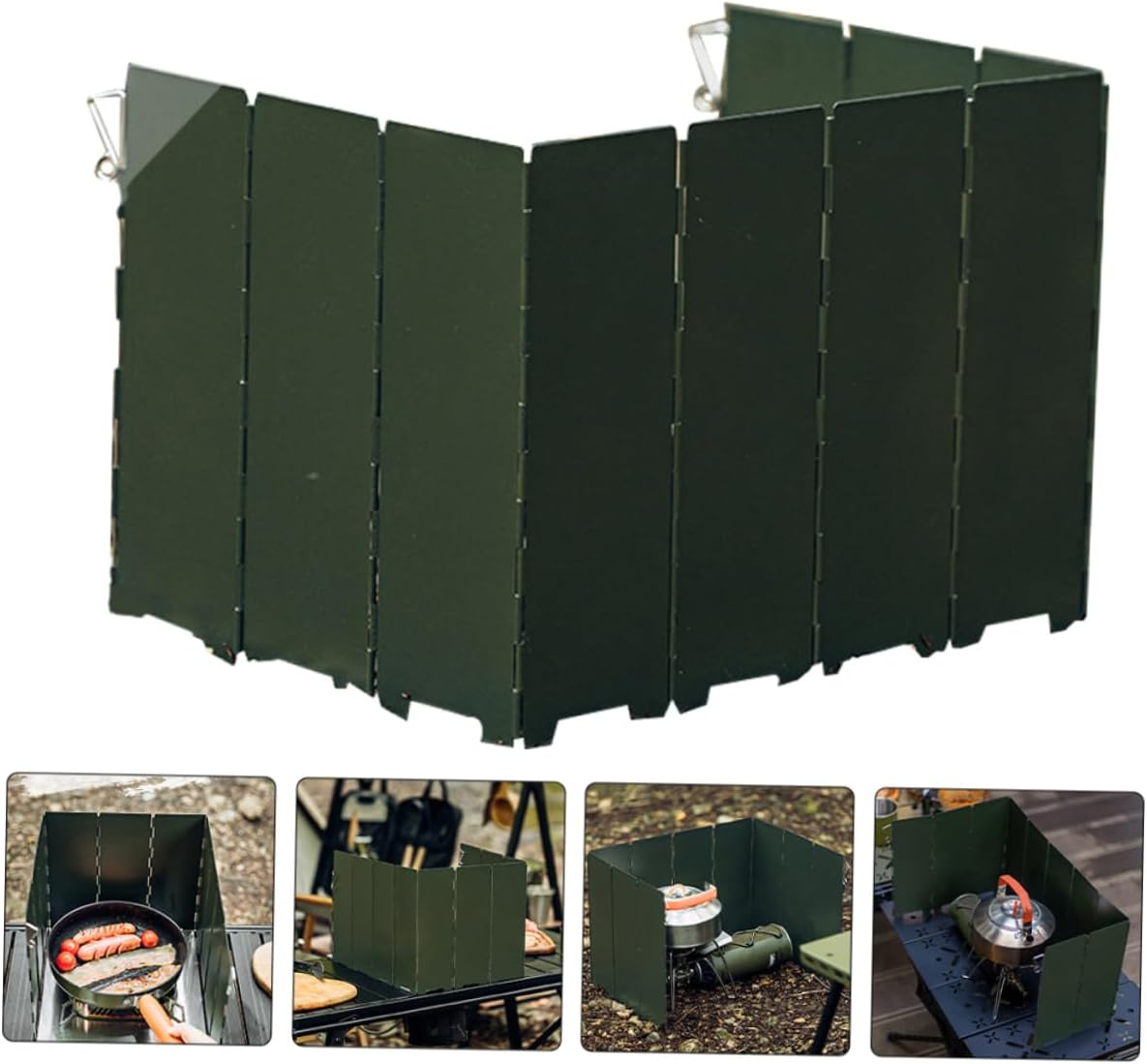 KOMBIUDA Portable Cassette Stove Windshield Outdoor Cooking Wind Guard Camping Windproof Tool image number 3