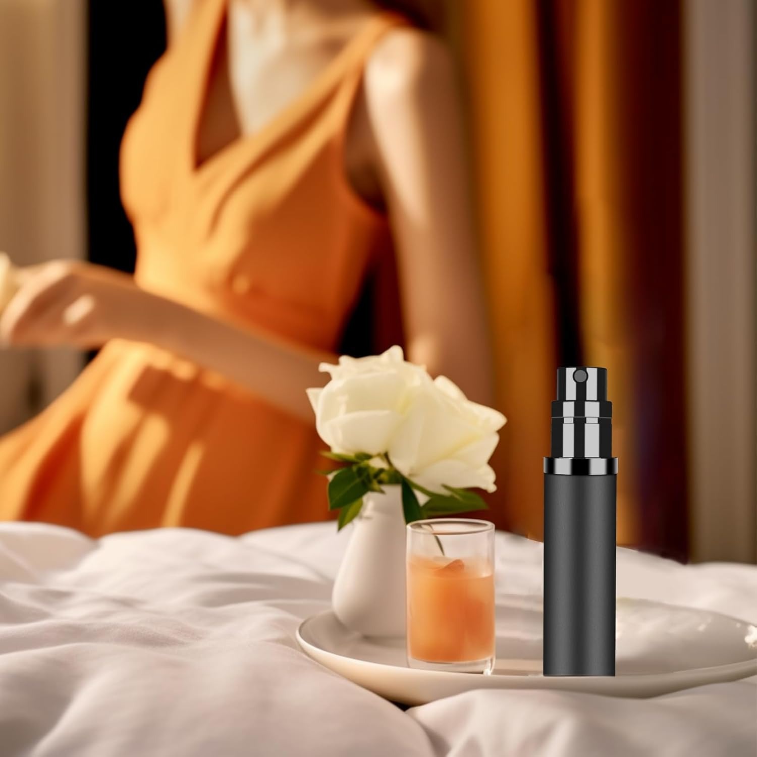 5Ml Perfume Atomiser - Refillable Travel Perfume Spray Bottles &ndash; Leakproof Aluminum Atomizer for Fragrance,Silver - Blue image number 5