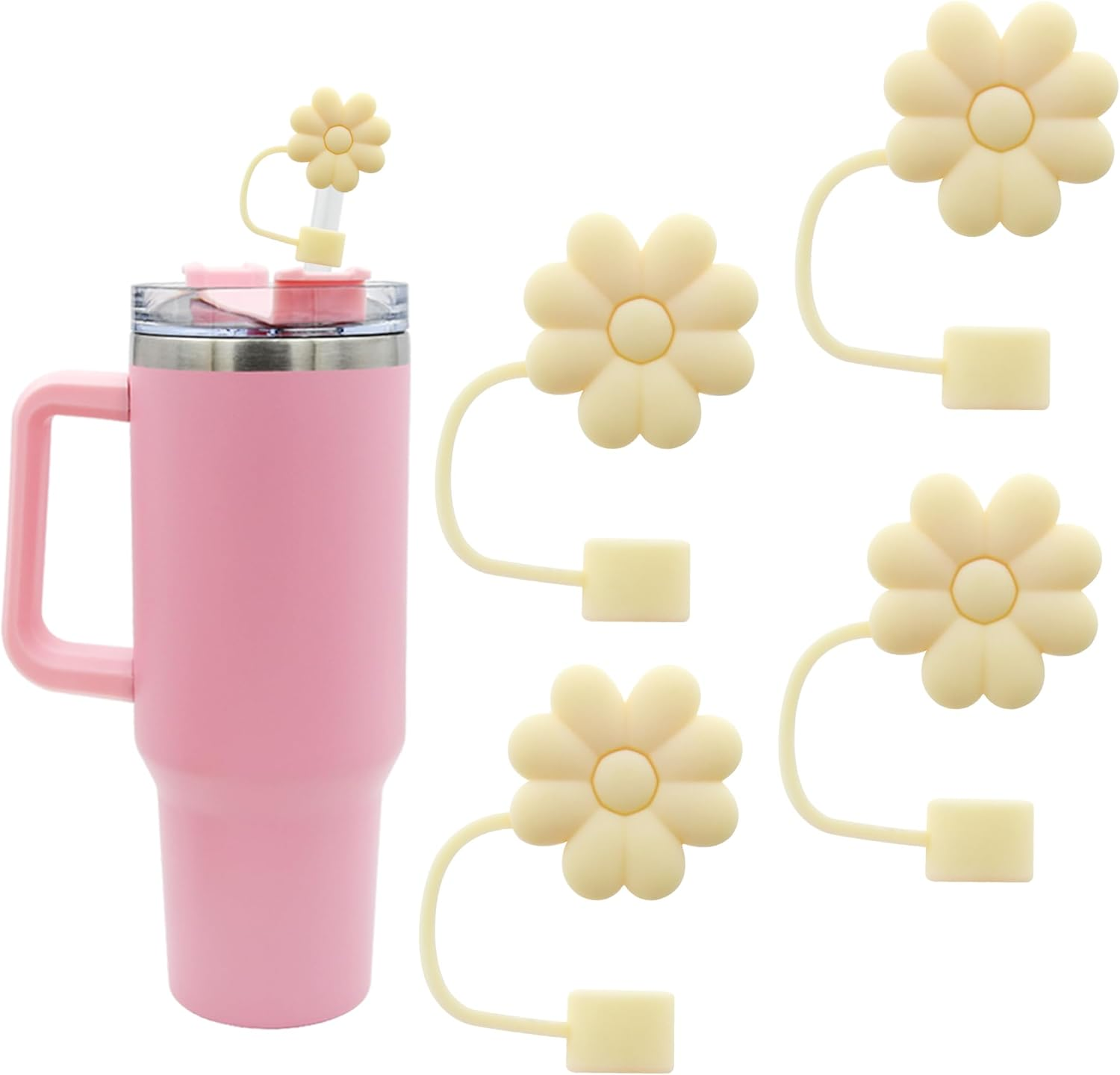 Straw Cover Cap for Stanley Cup,Silicone Straw Topper 10 Mm 0.4 in Reusable Straw Tips Lids,Straw Tip Covers for Stanley Cups Accessories