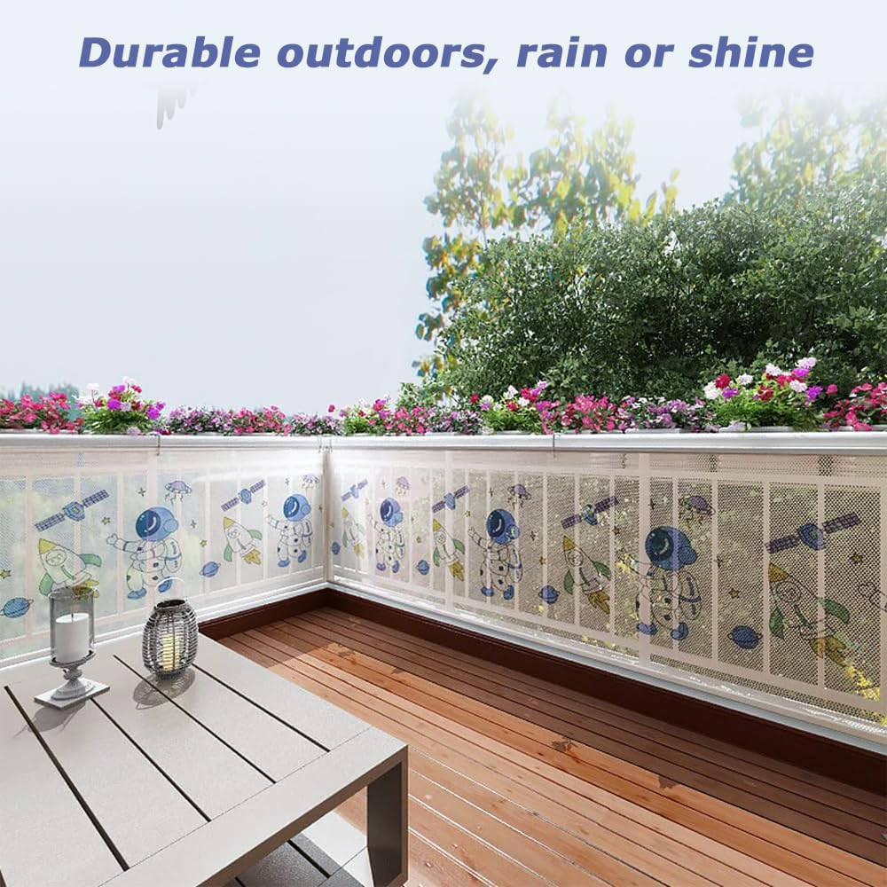 Stair Safety Net for Kids, 300 X 79Cm Cuttable Child Safety Net, Durable and Safe Baby Guard Fence, Thick Polyester Mesh for Balcony, Railing, Indoor Outdoor Protection image number 1