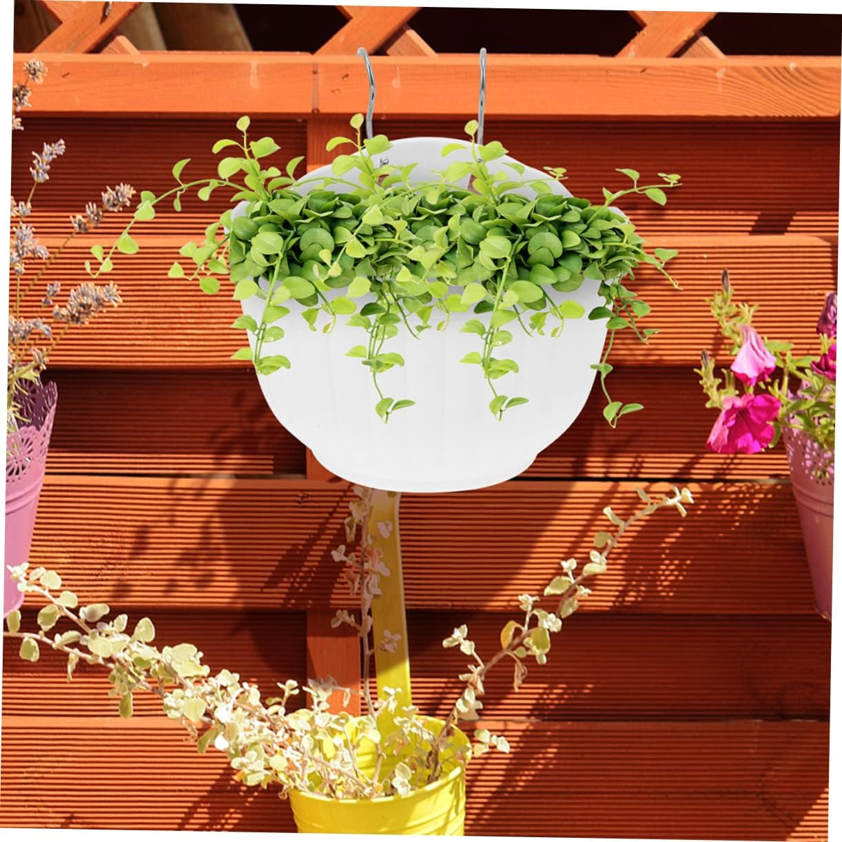 3Sets Outdoor Hanging Plant Pots Artificial Plants Home Decorations Creative Flower Containers image number 6