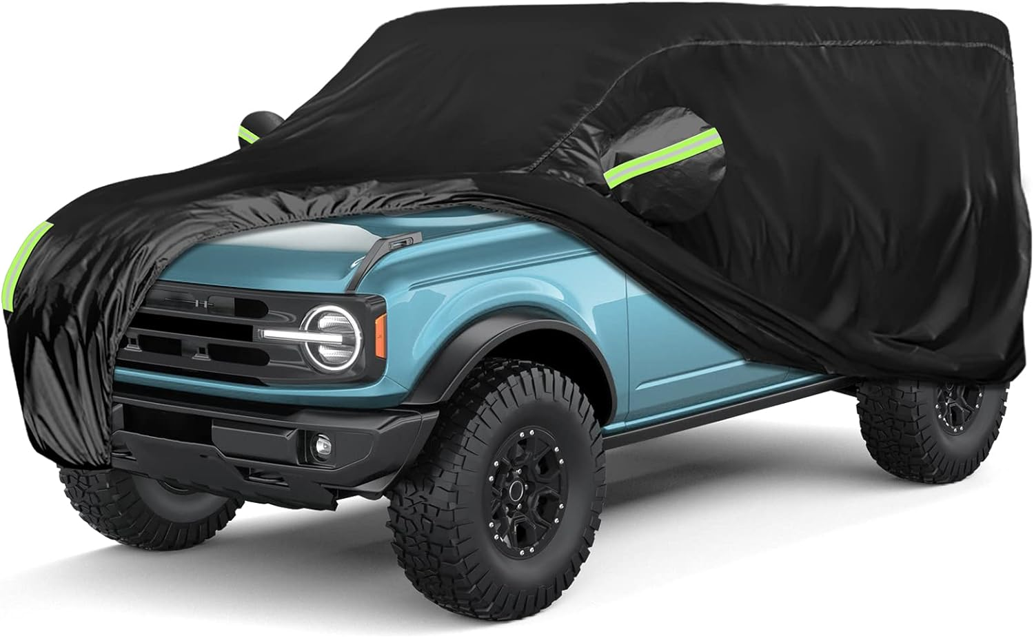 Car Cover for Ford Bronco SUV Car Cover All Weather Waterproof Car Covers 210T Full Car Cover Snowproof Windproof Fit for Ford Bronco（2 Doors）