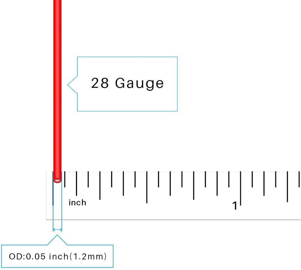 BNTECHGO 28 Gauge Silicone Wire Ultra Flexible 20 Feet High Temp 200 Deg C 600V 28 AWG Silicone Wire 16 Strands of Tinned Copper Wire Stranded Wire Model Cable Black and Red Each Color 10 Ft image number 1