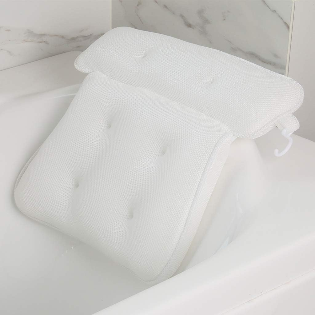 Bathtub Pillows, Bathroom Sucker Pillow SPA Pillow Bath Pillow 3D Mesh Pillow Bathtub Pillow Tub Cushion Bathroom Accessories